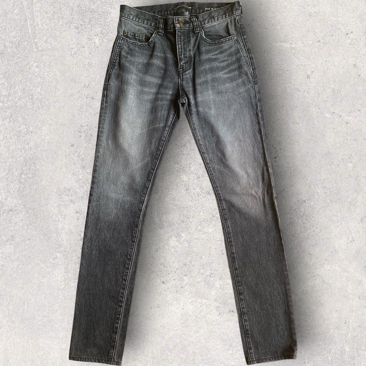 Saint Laurent Paris Fall17 Back Logo Embroidered Jeans Size US 27 - 4 Thumbnail