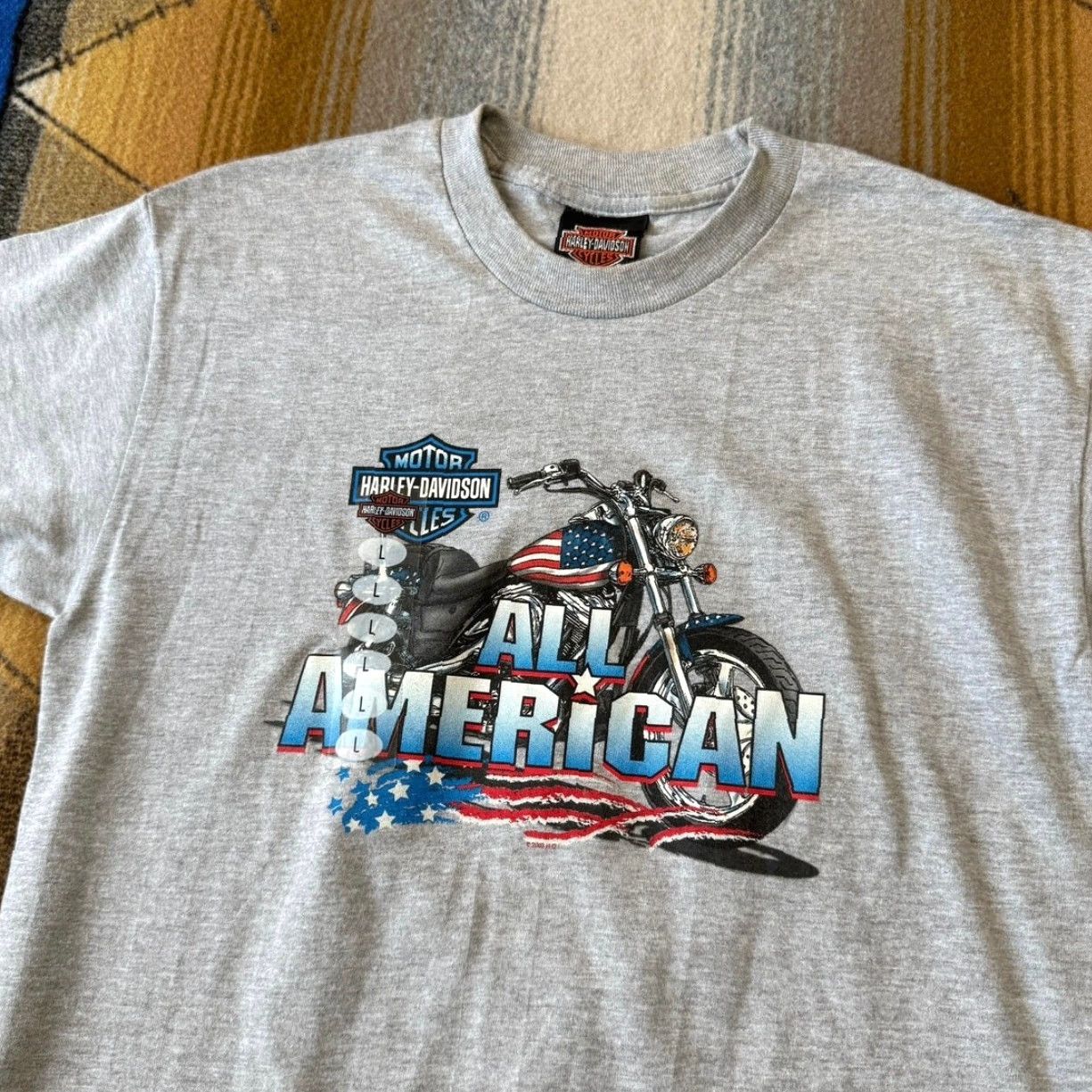 Harley Davidson VINTAGE Harley Davidson T-Shirt Women L Gray 90s Biker Grunge NWT NWT - wait, ensure only original words and no extra. Size L / US 10 / IT 46 - 5 Thumbnail