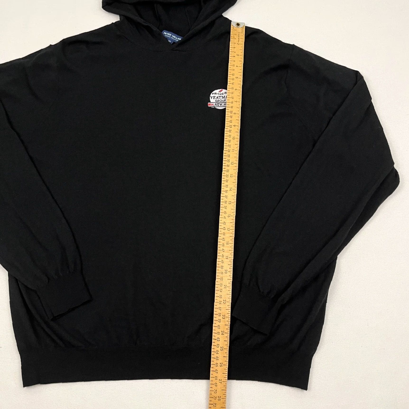 Peter Millar Peter Millar Crown Crafted Excursionist Hoodie Mens 2XL Black Merino Wool Size US XXL / EU 58 / 5 - 5 Thumbnail