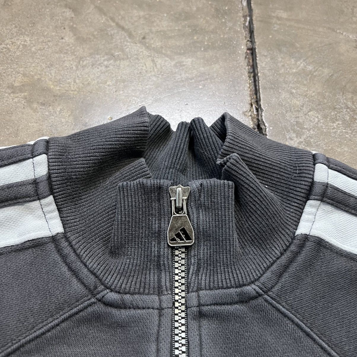 Adidas × Vintage Vintage 90s Adidas Sweatshirt Faded Black Oversized Boxy 1/4 Size US M / EU 48-50 / 2 - 7 Thumbnail