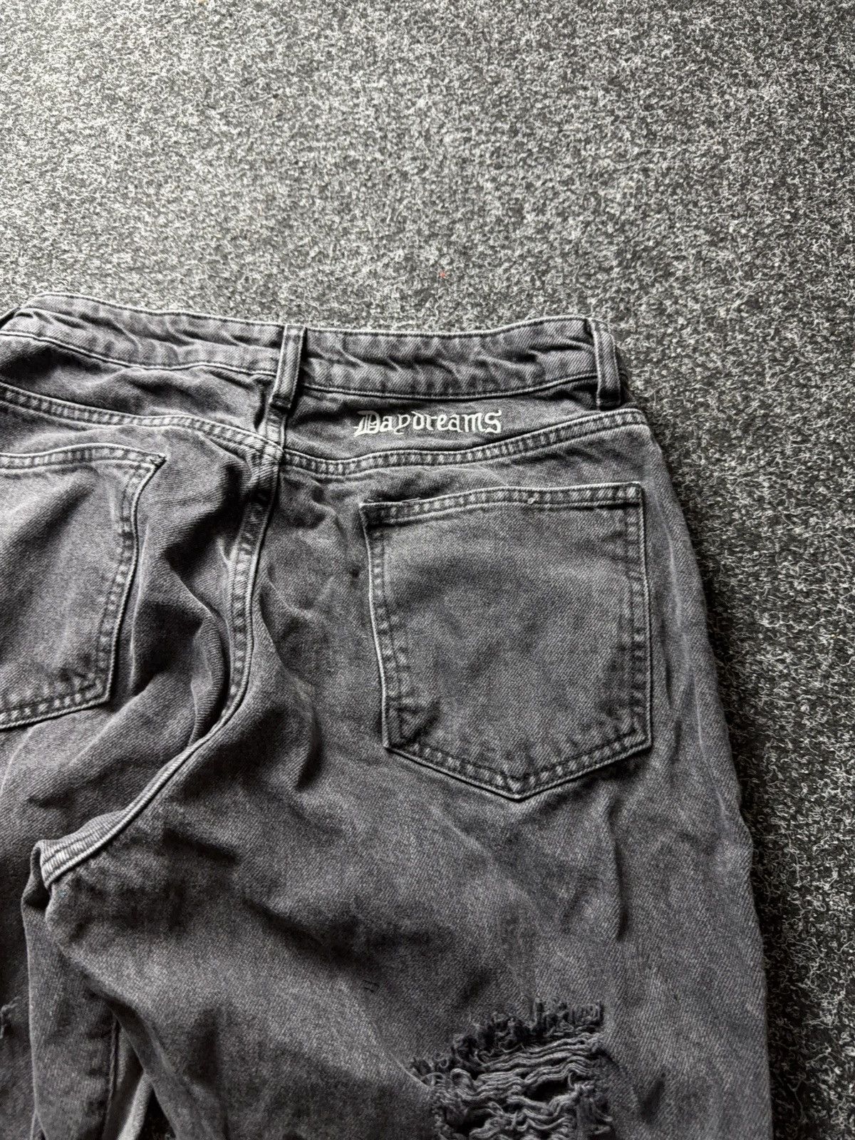 Japanese Brand Japanese Avant-Garde 00s Distressed Panel Jeans Wide Leg Y2K Size US 31 - 17 Thumbnail
