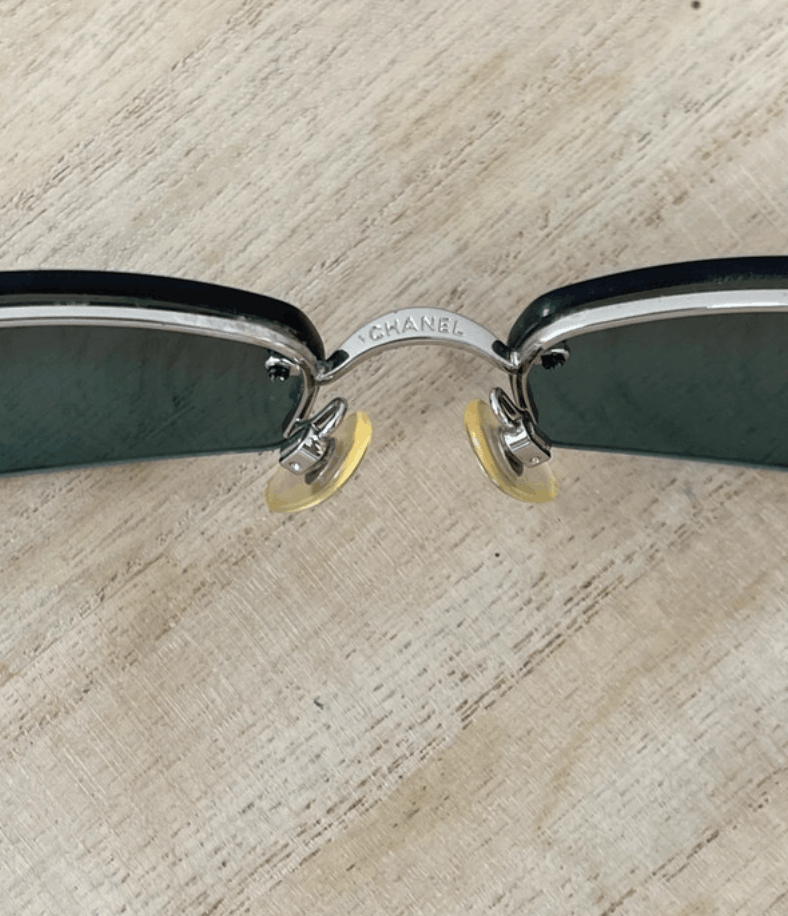 Chanel Chanel Sunglasses 4093-B CC Rhinestone Rimless 4017 Vintage Size ONE SIZE - 8 Thumbnail