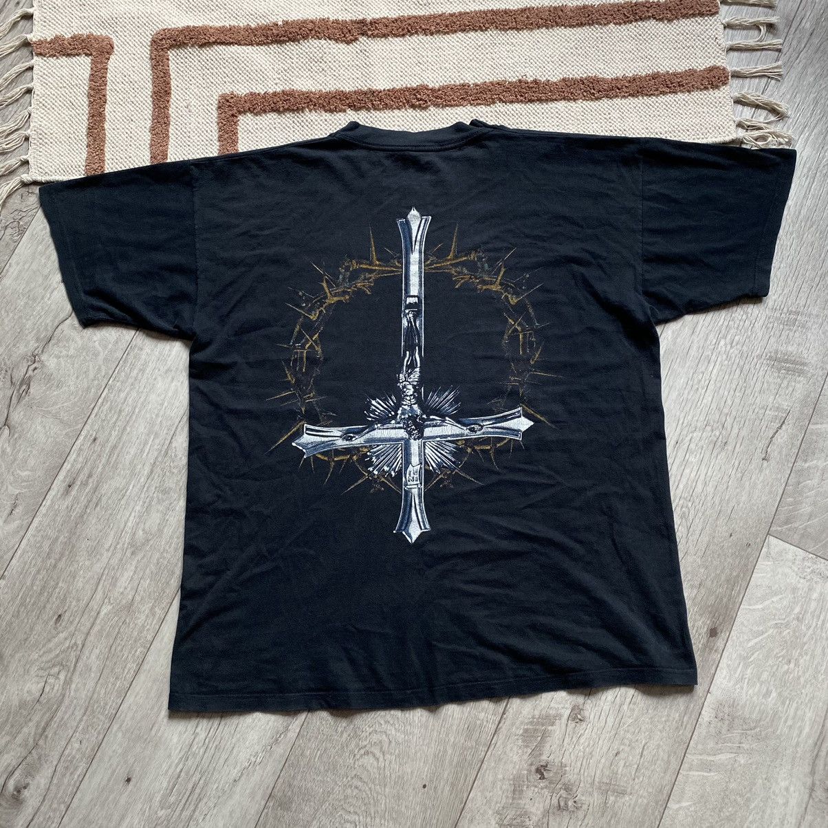 Band Tees VINTAGE KING DIAMOND CRAZY PRINT FADED T SHIRT Size US XL / EU 56 / 4 - 2 Thumbnail