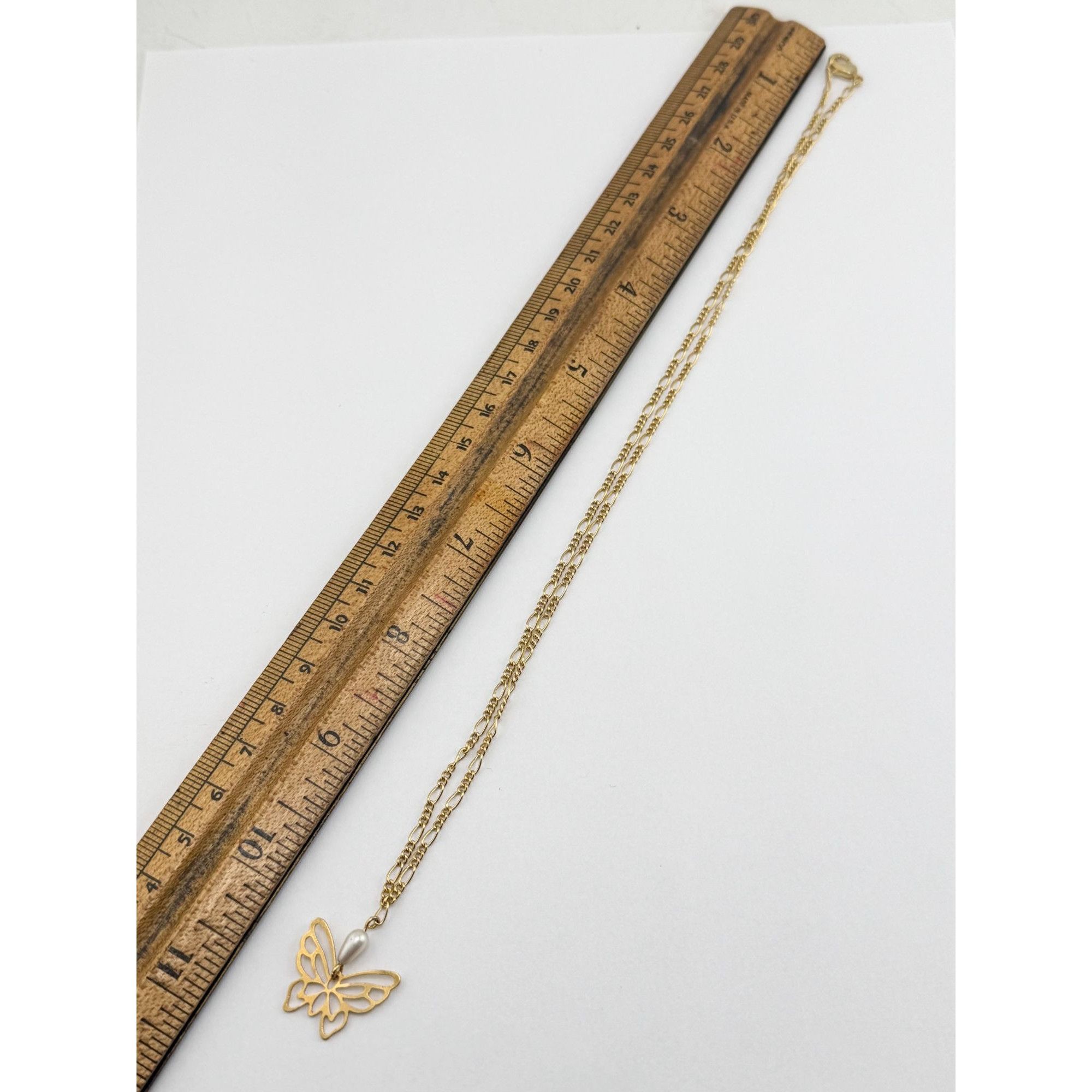 Vintage Vintage faux pearl dainty butterfly charm necklace Size ONE SIZE - 5 Thumbnail
