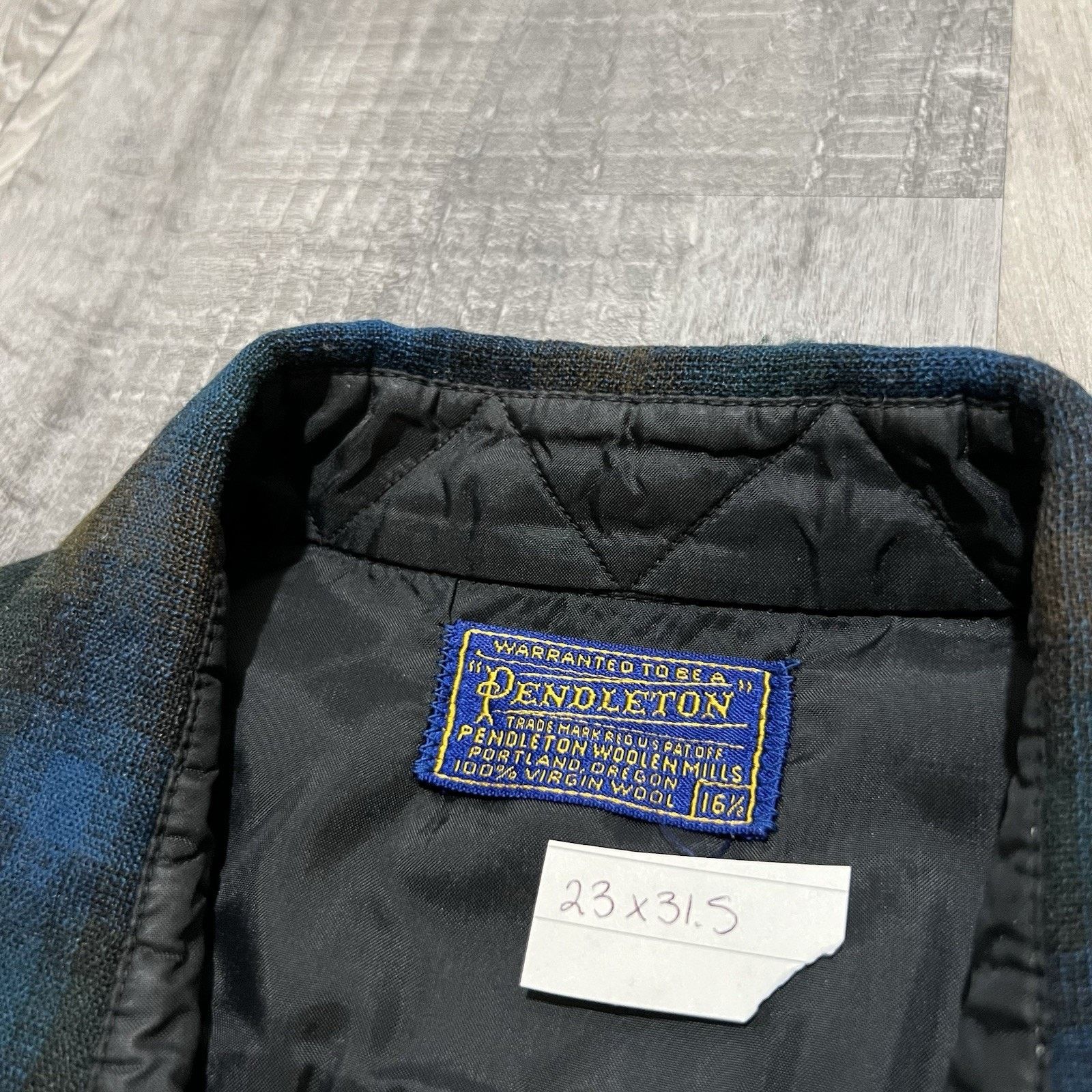 Pendleton VTG 60's Pendleton Wool Long Sleeve Plaid Shirt Blue Green Size US L / EU 52-54 / 3 - 5 Thumbnail