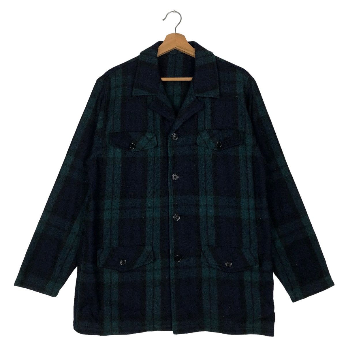 🔥90’s Vintage Wool Jacket Tartan Design Veffe Issey Miyake