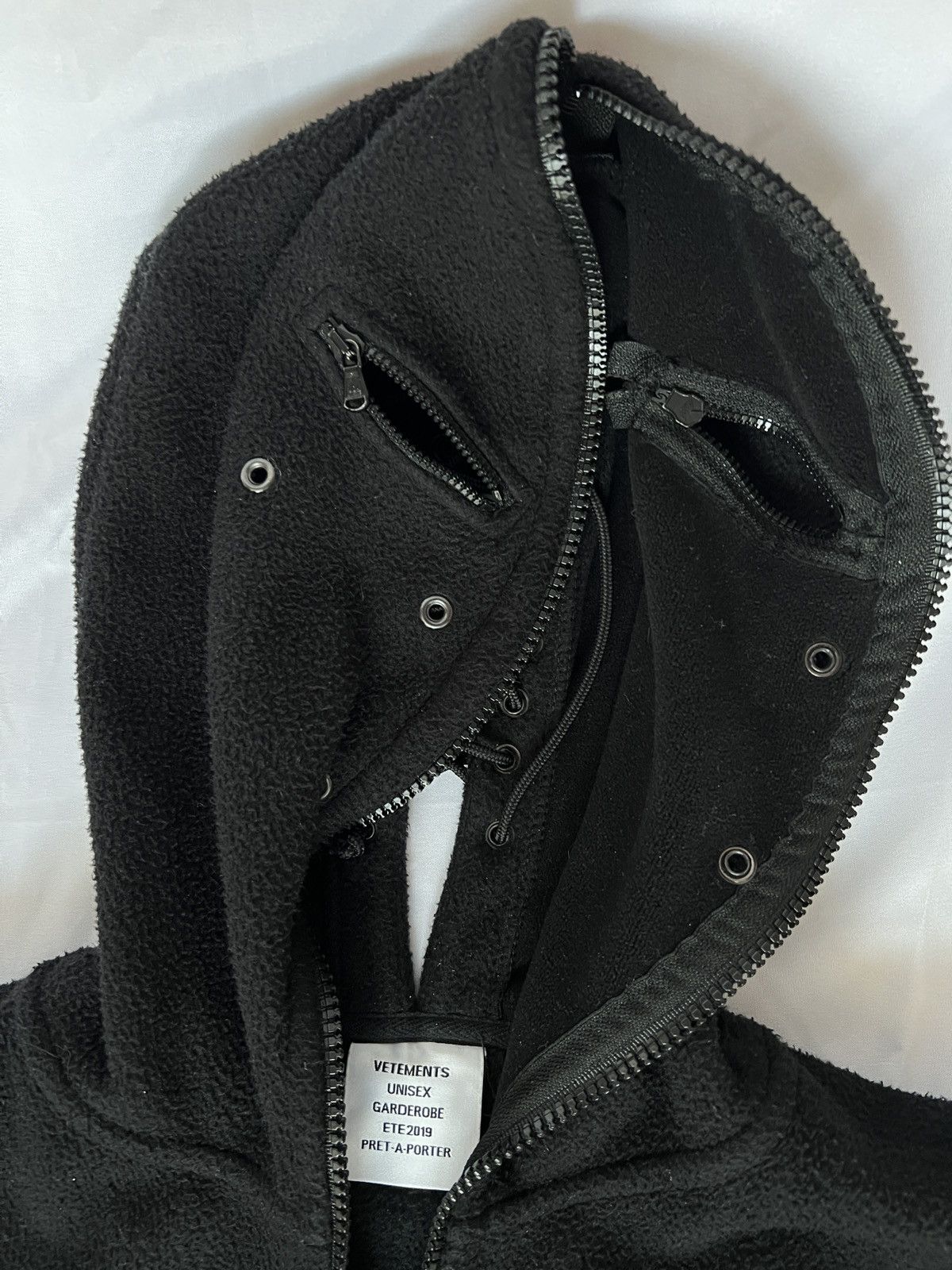 Vetements *RARE* Vetements SS19 Black Gimp Mask Bullet Fleece Hoodie Size US XS / EU 42 / 0 - 9 Thumbnail