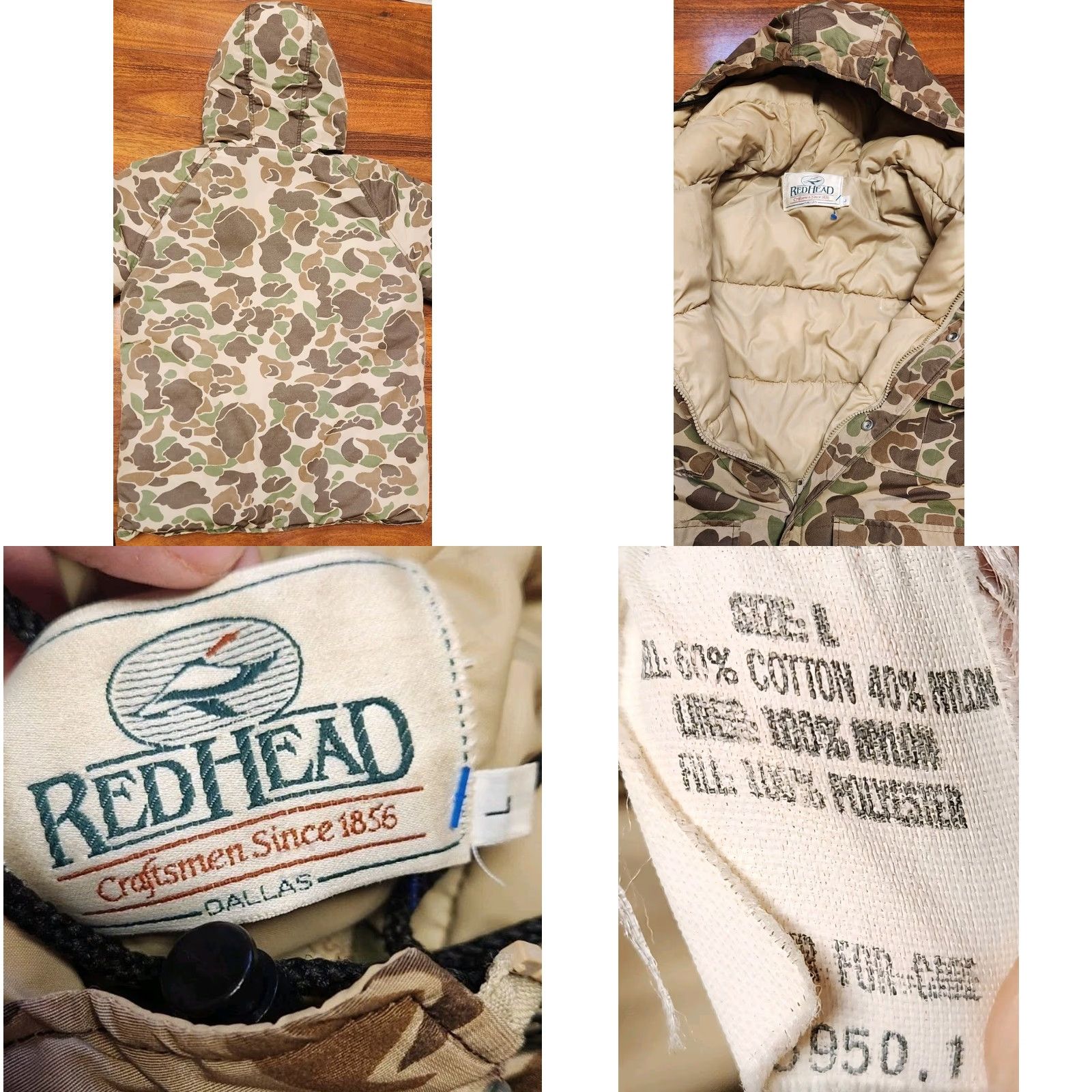 Vintage VINTAGE REDHEAD Puffer Coat FROGSKIN Camo Men L Large Hunting Parka Snap Jacket Vintage Size US L / EU 52-54 / 3 - 8 Thumbnail