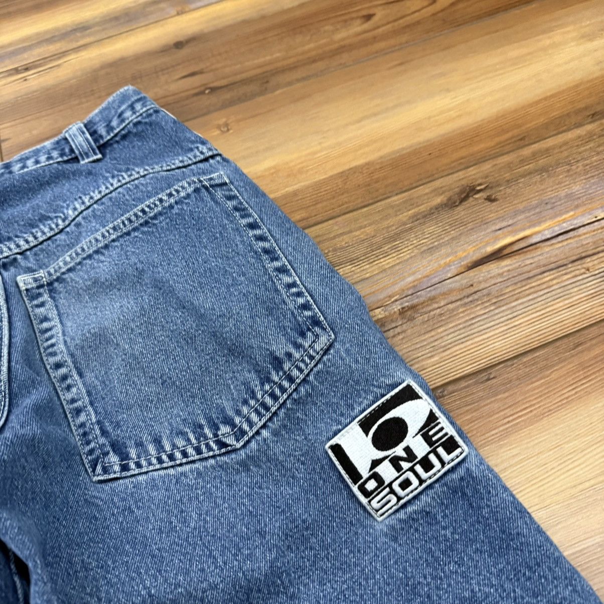 Other Vintage JNCO Style Striped Blue Baggy Skate Denim Jeans Size US 26 / EU 42 - 3 Thumbnail