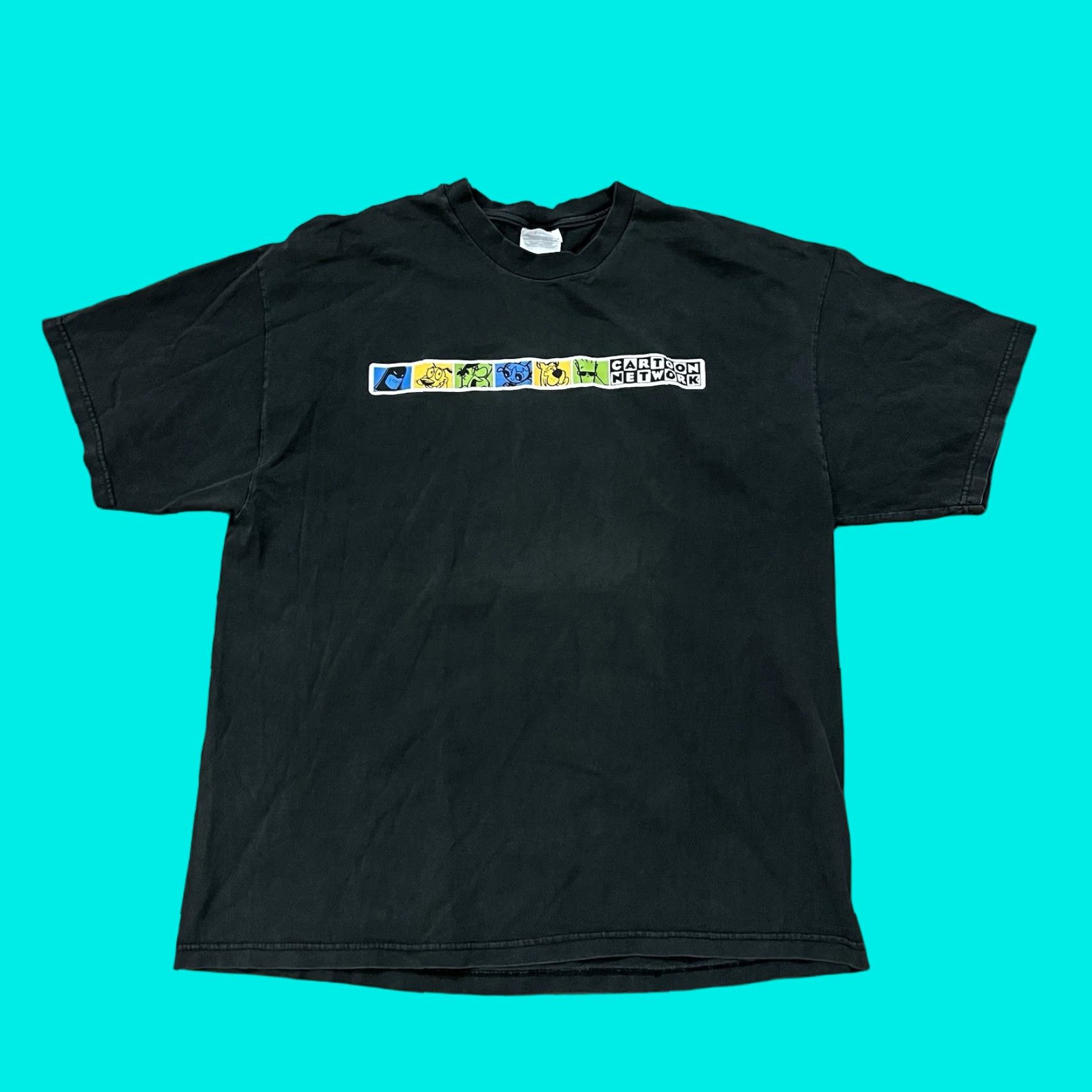 Hanes VINTAGE Hanes Cartoon Network T-Shirt Space Ghost Coast To Coast 90s Logo Black XL Mens Short Sleeve Size US XL / EU 56 / 4 - 1 Thumbnail