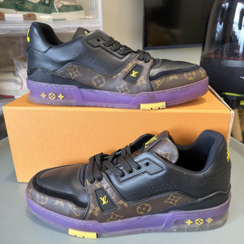 Louis Vuitton Louis Vuitton Trainer Lakers Colorway Sneakers -2508 Size US 9.5 / EU 42-43 - 5 Thumbnail
