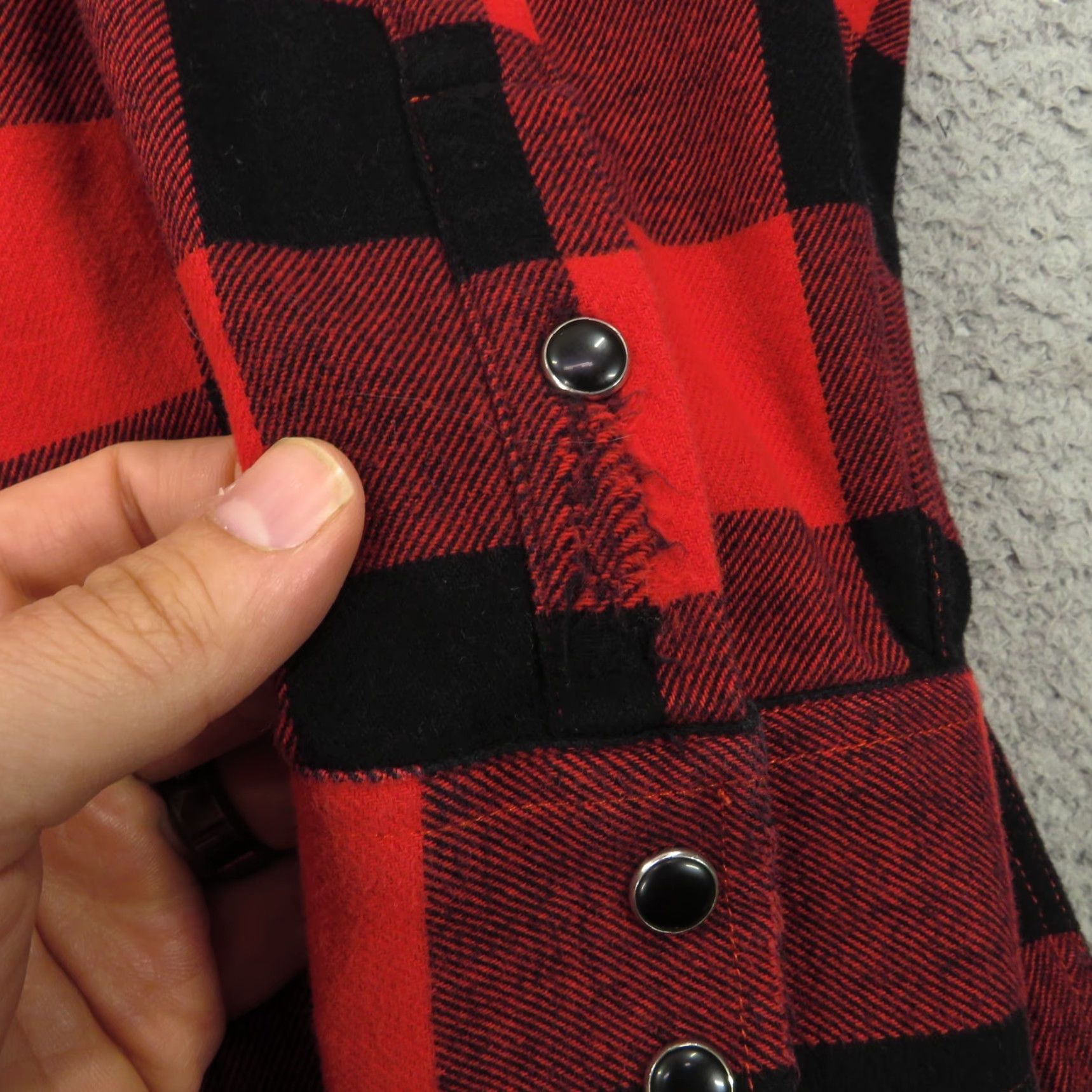 The Kooples VINTAGE The Kooples Shirt Womens 2 Red Black Pearl Snap Buffalo Check Animal Print Plaid Size XS / US 0-2 / IT 36-38 - 7 Thumbnail