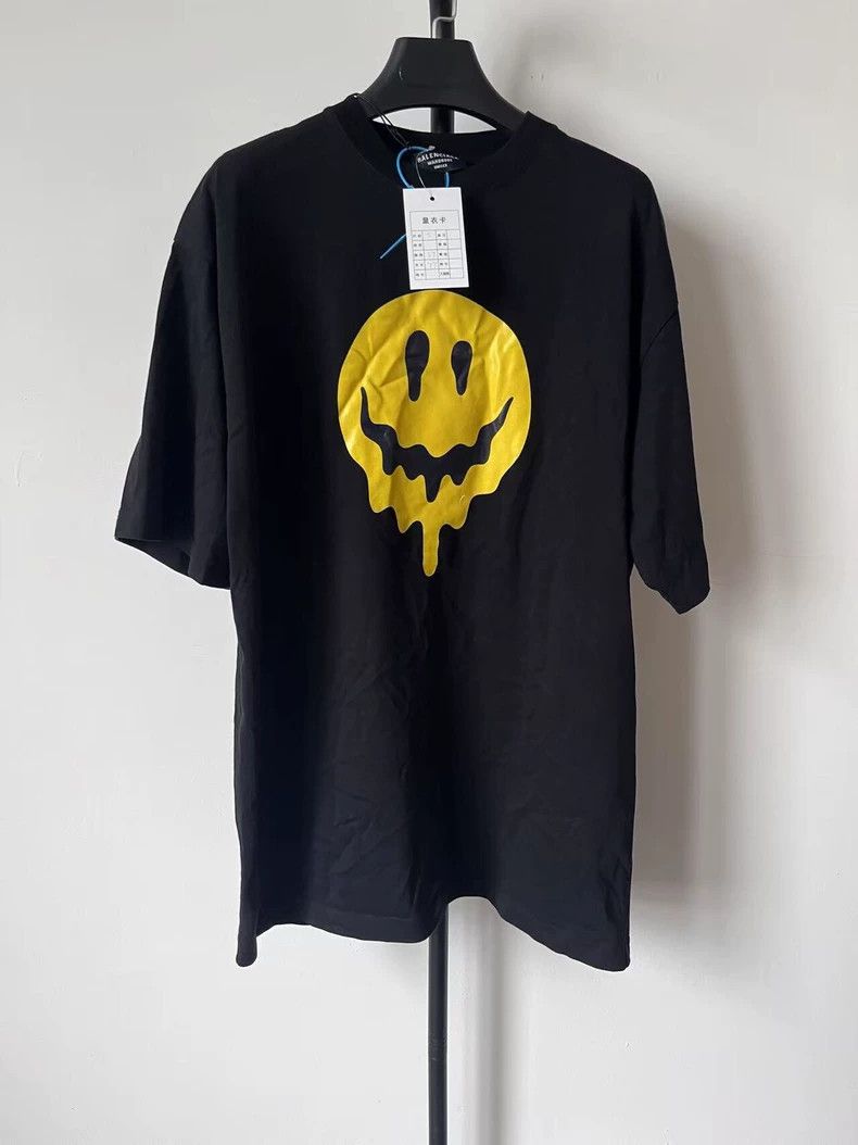 Balenciaga Balenciaga Melting Smiley Face Printed Casual Short Sleeve Size US S / EU 44-46 / 1 - 1 Thumbnail