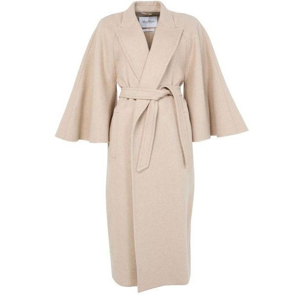 MAX MARA Gange Beige Cashmere Long Belted Coat New & Authent