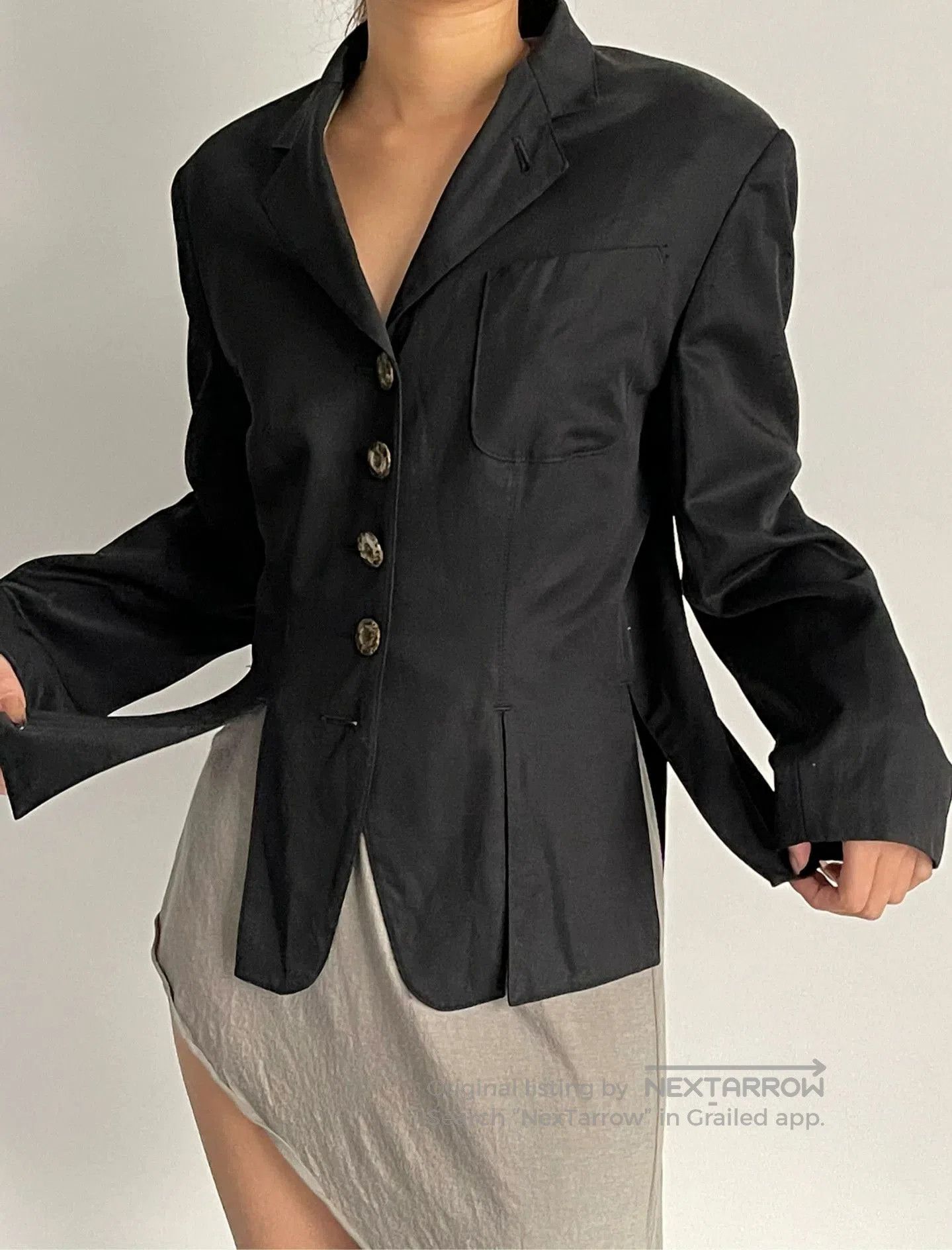 Jean Paul Gaultier Jean Paul Gaultier Split Hem Blazer. Size M / US 6-8 / IT 42-44 - 8 Thumbnail