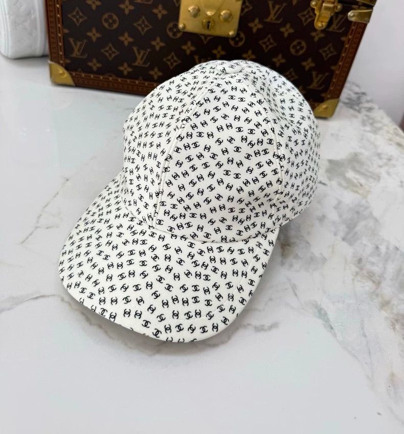 Chanel Coco Beach White CC Logo Baseball Cap