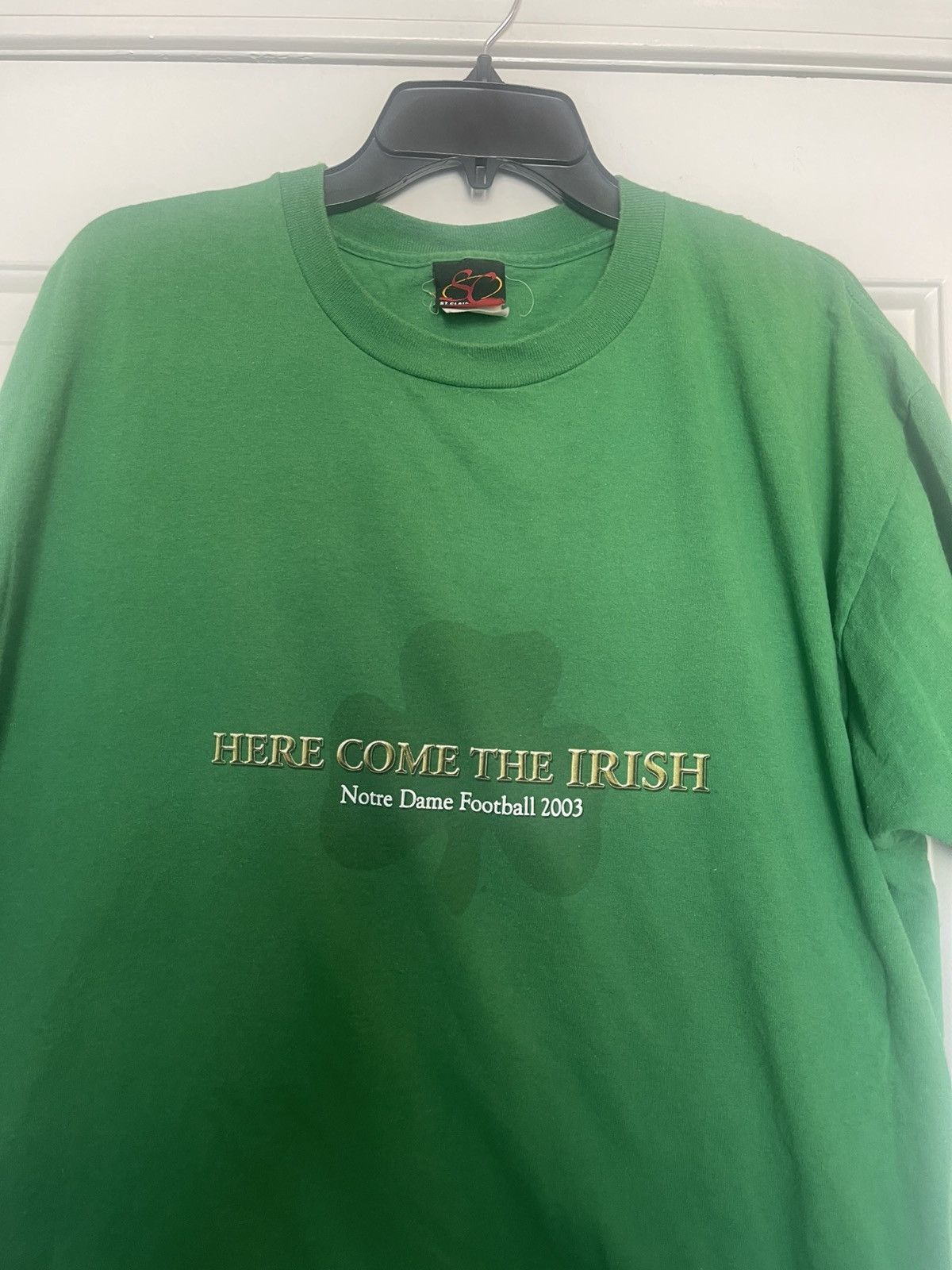 Vintage Vintage Notre Dame Football Here Come the Irish Student Size US XL / EU 56 / 4 - 2 Thumbnail