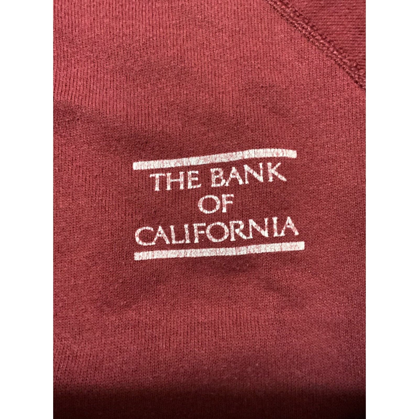 Hanes VINTAGE Hanes The Bank Of California 50/50 Crewneck Sweatshirt Sz S Maroon 80s 70s Mens Sweatshirt Size US S / EU 44-46 / 1 - 5 Thumbnail
