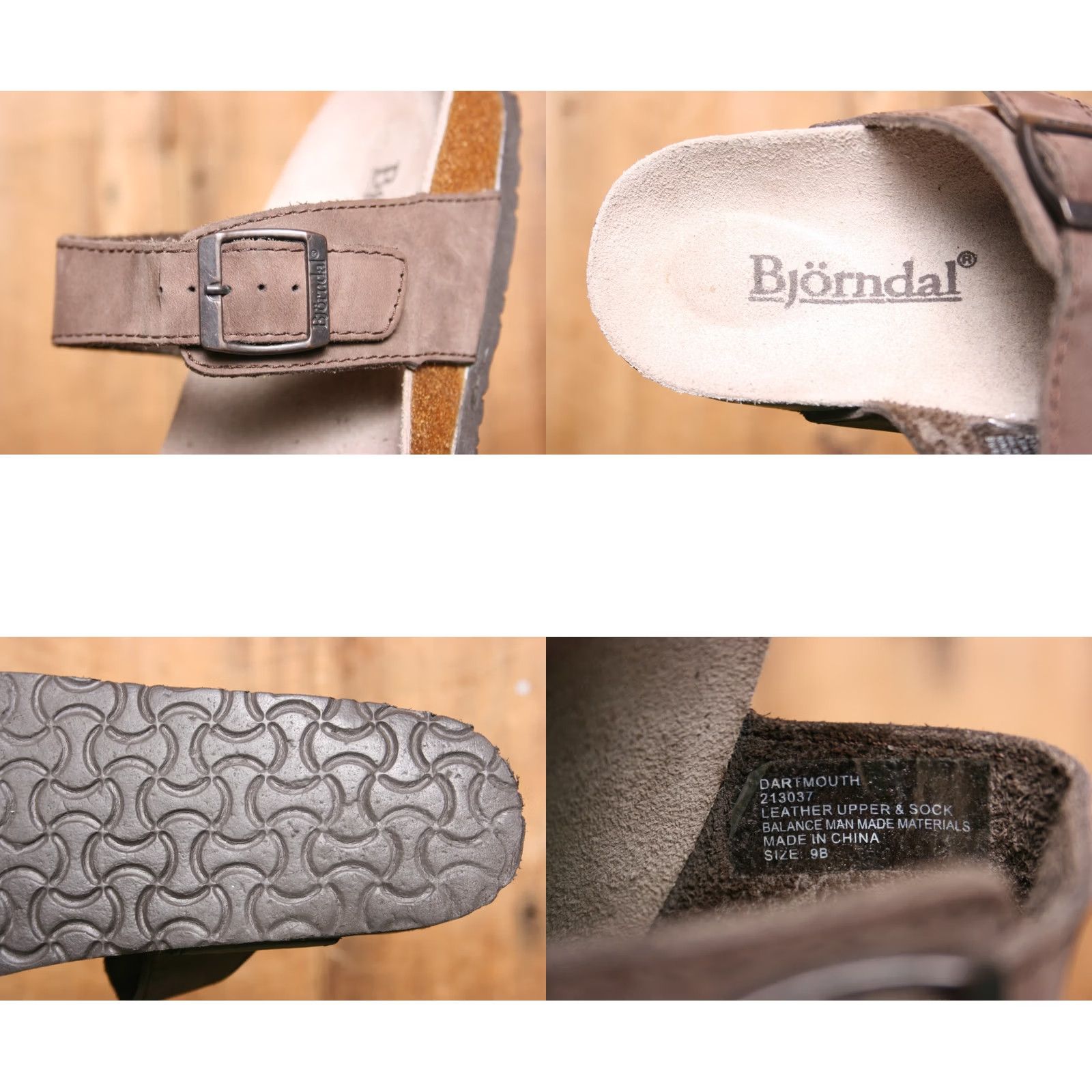 Vintage VINTAGE BJORNDAL Dartmouth Brown Leather Toe Loop Slide Sandals Women's 9B Size US 9 / IT 39 - 8 Thumbnail
