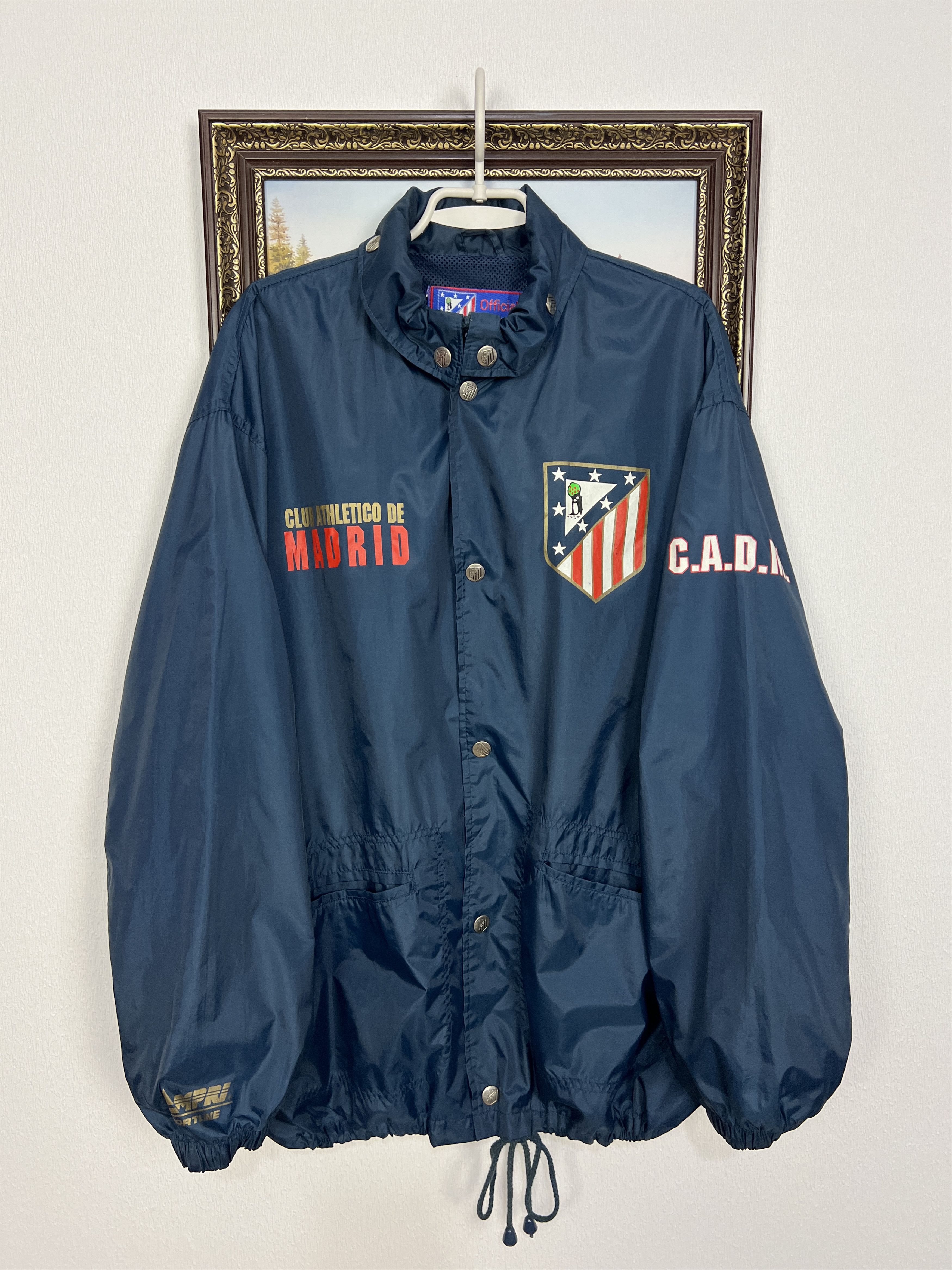 Vintage Atletico Madrid Football Jacket Windbreaker Track