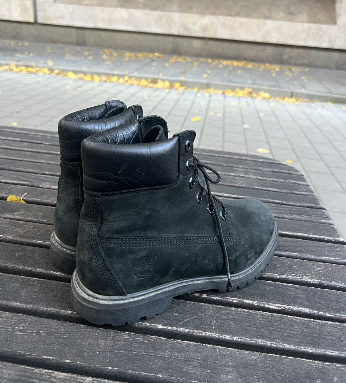 Timberland Offers🤝(38)Timberland wom. Black Boots Size US 8 / IT 38 - 3 Thumbnail