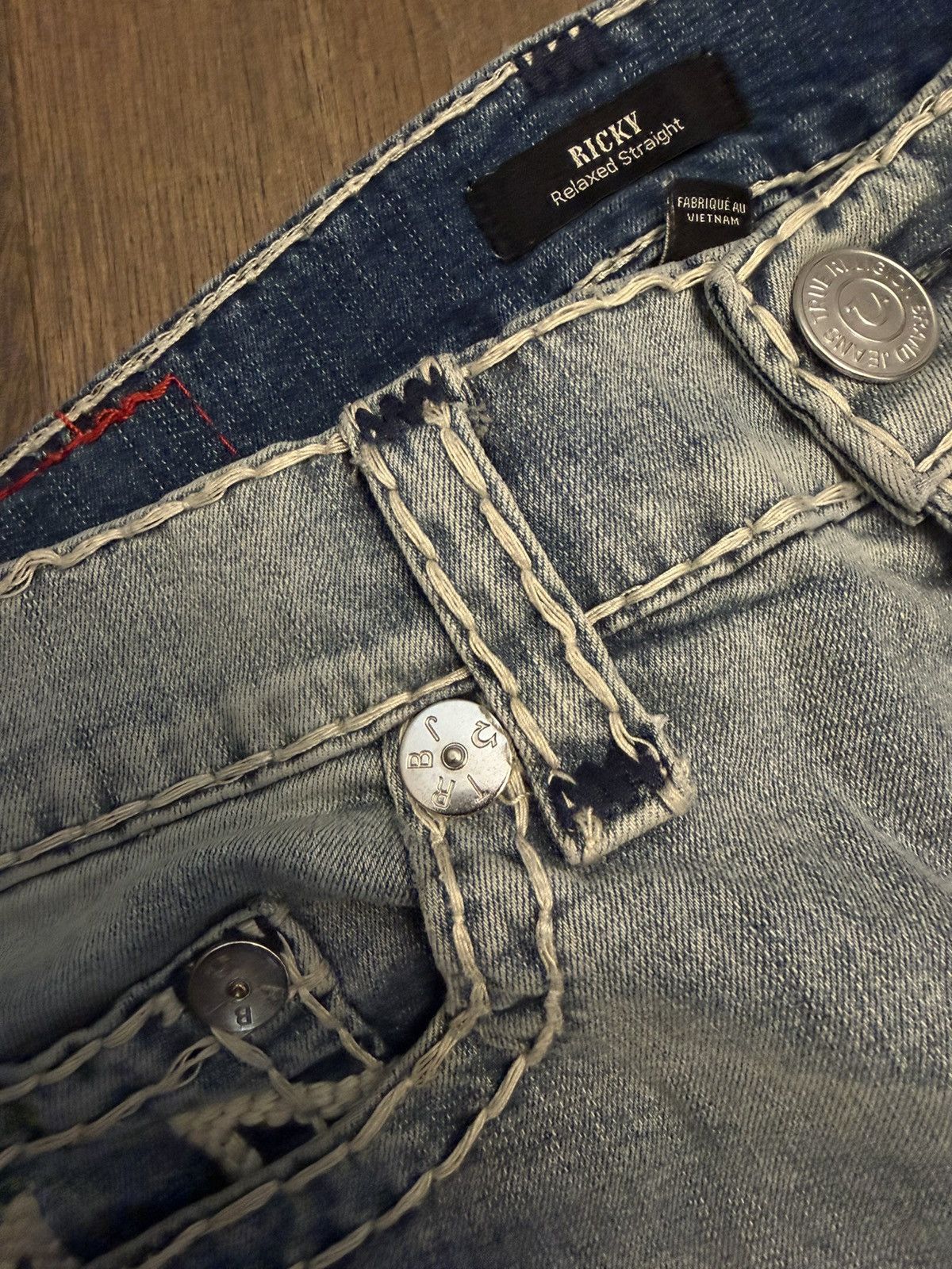 True Religion True Religion Ricky Straight Jeans Size US 32 / EU 48 - 6 Thumbnail