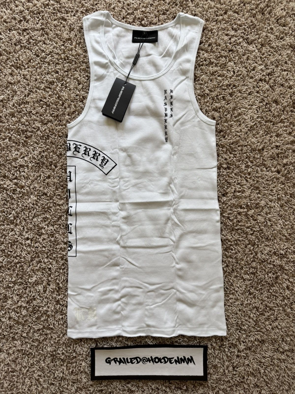 The GV Galley White Fake Chrome Tank Top