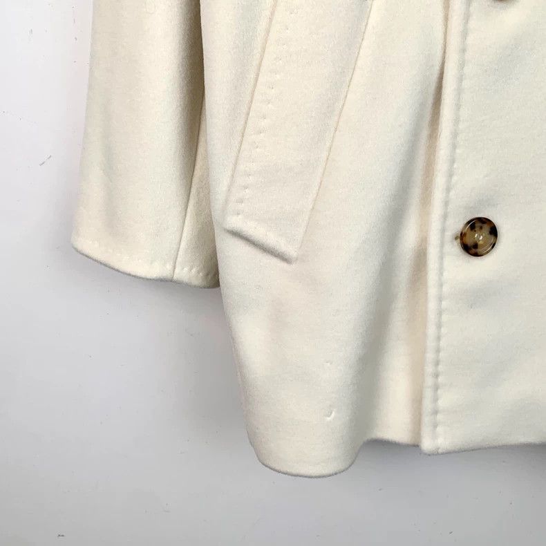 Max Mara Max Mara Off-white double-breasted wool coat with lapels Size XS / US 0-2 / IT 36-38 - 4 Thumbnail