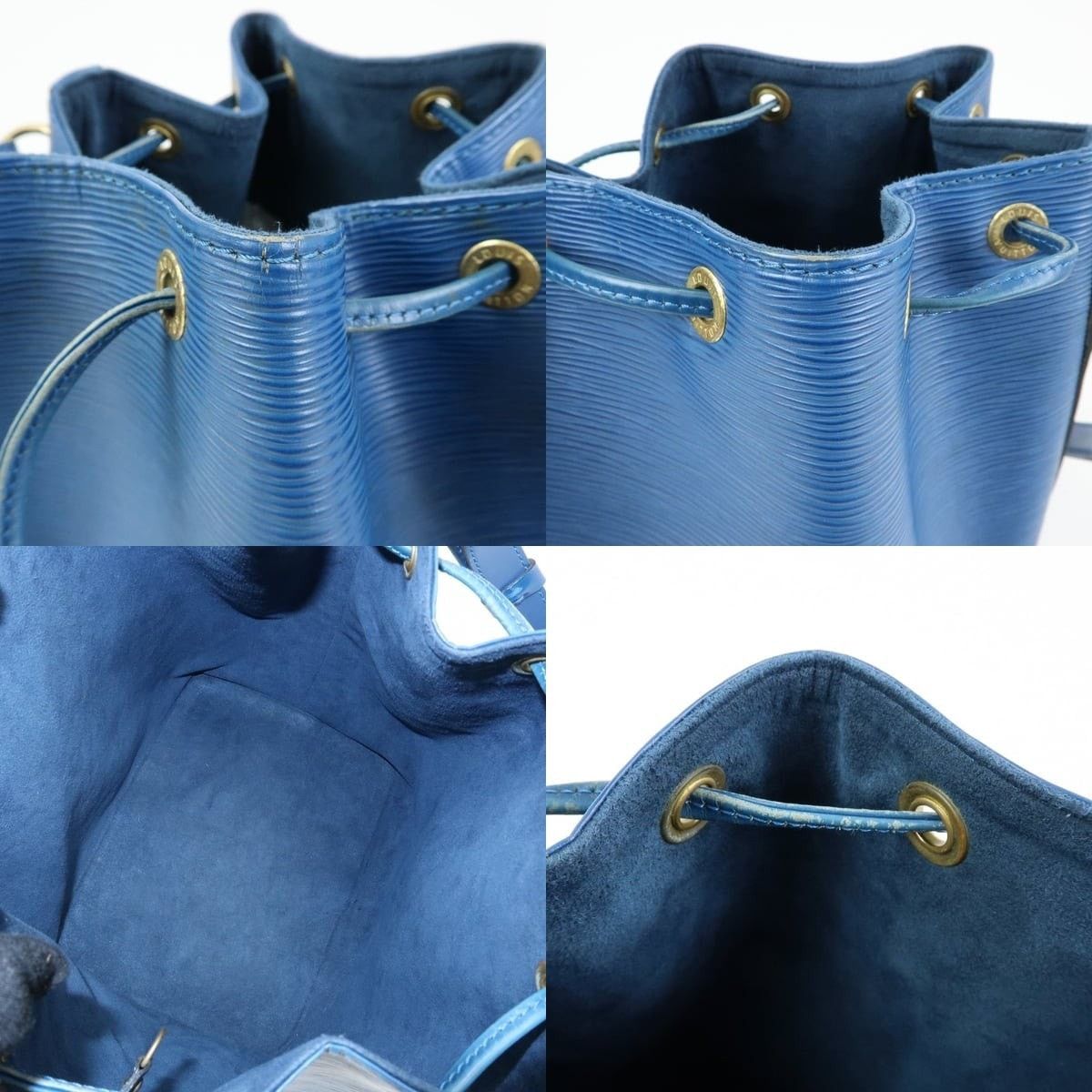 Louis Vuitton Louis Vuitton Epi Petit Noe Shoulder Bag Leather Bucket Blue Size ONE SIZE - 7 Thumbnail
