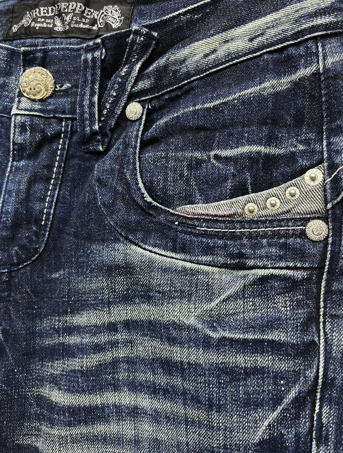 Le Grande Bleu (L.G.B.) × Seditionaries FYE💀🪽WINGED SKULL EMBROIDERY🔥VINTAGE TATTOO JEANS FLARE🔥 Size US 31 - 14 Thumbnail