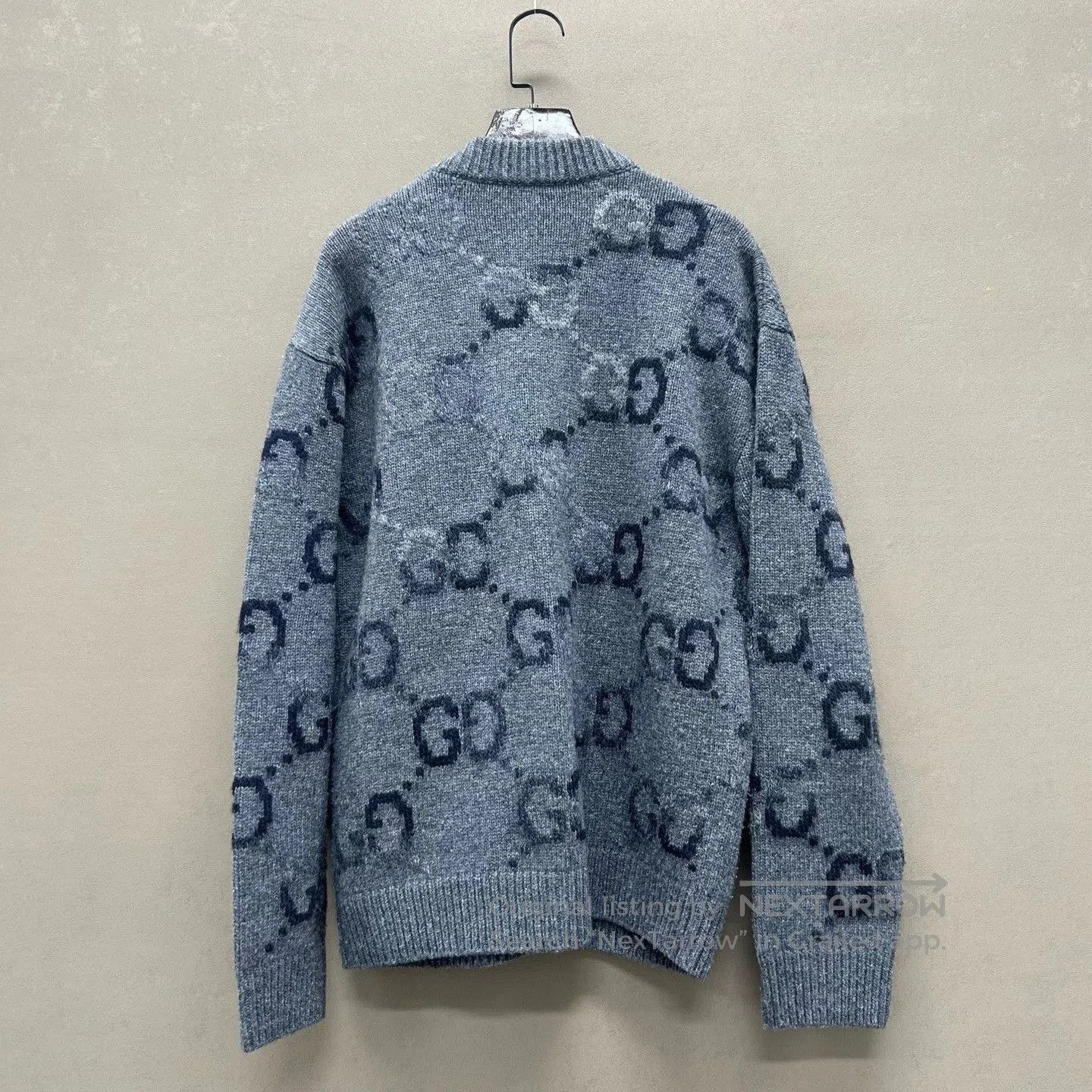 Gucci gucci gray pattern v-neck long sleeve sweater. Size XS / US 0-2 / IT 36-38 - 2 Thumbnail