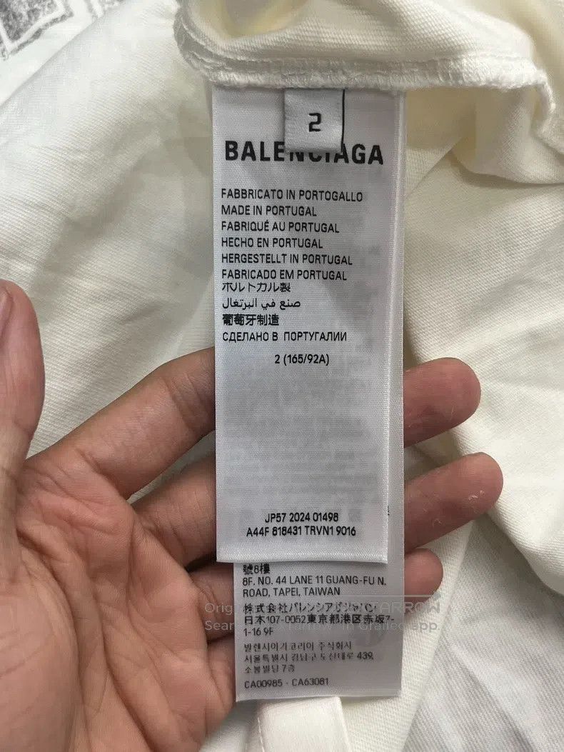 Balenciaga Balenciaga Letter Pattern Printed Short Sleeve Casual Crew Size US M / EU 48-50 / 2 - 4 Thumbnail