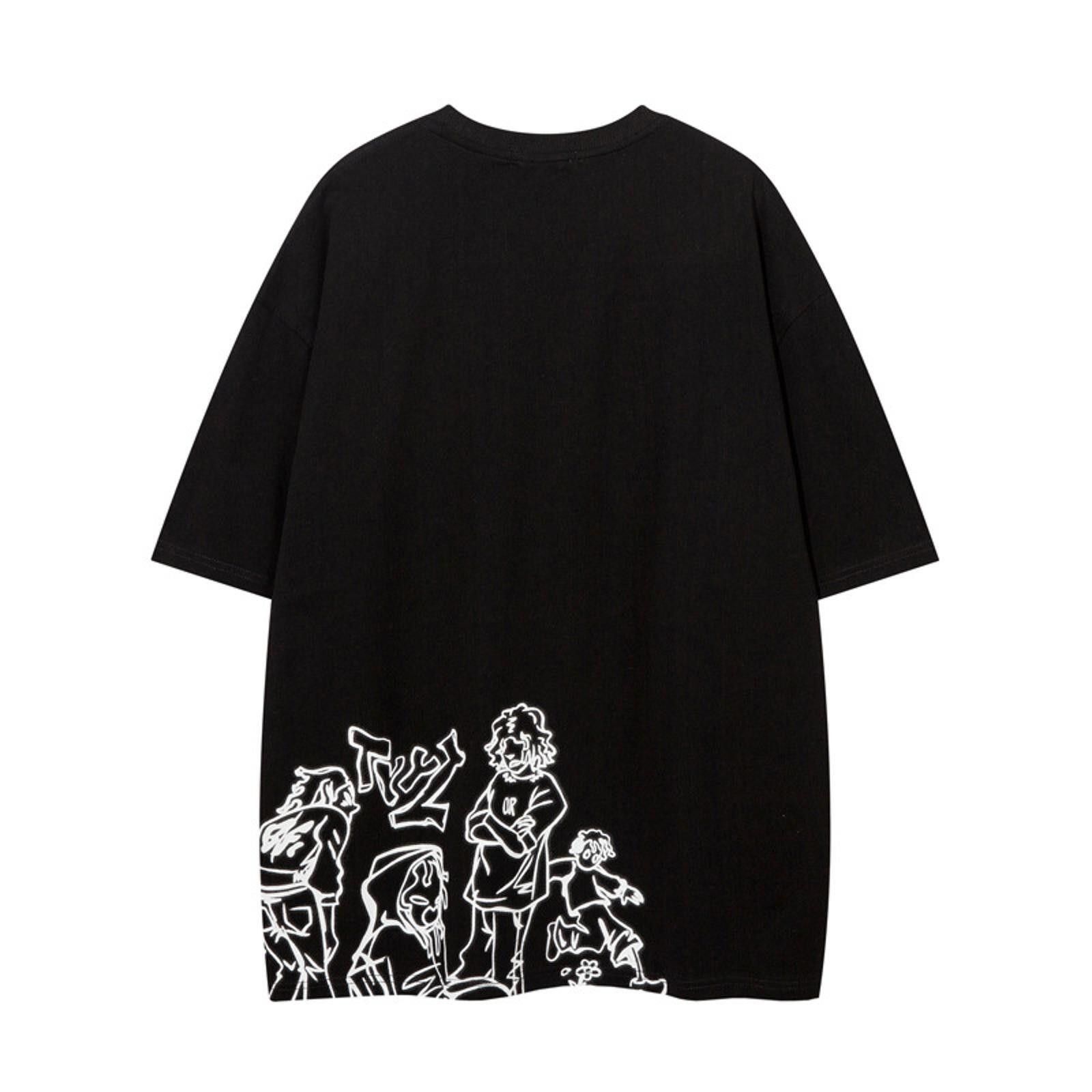 Other Anime Cartoon Graphic Oversized T-Shirt y2k Size US M / EU 48-50 / 2 - 2 Thumbnail