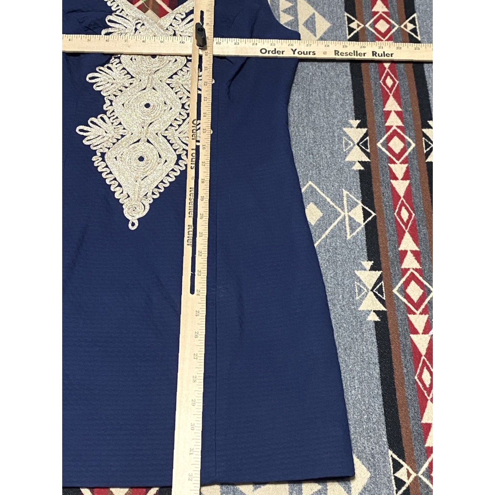 Lilly Pulitzer Junie Navy Gold Pique Shift Dress 4 NWT Slvless V-Neck Zip  Womens Dress