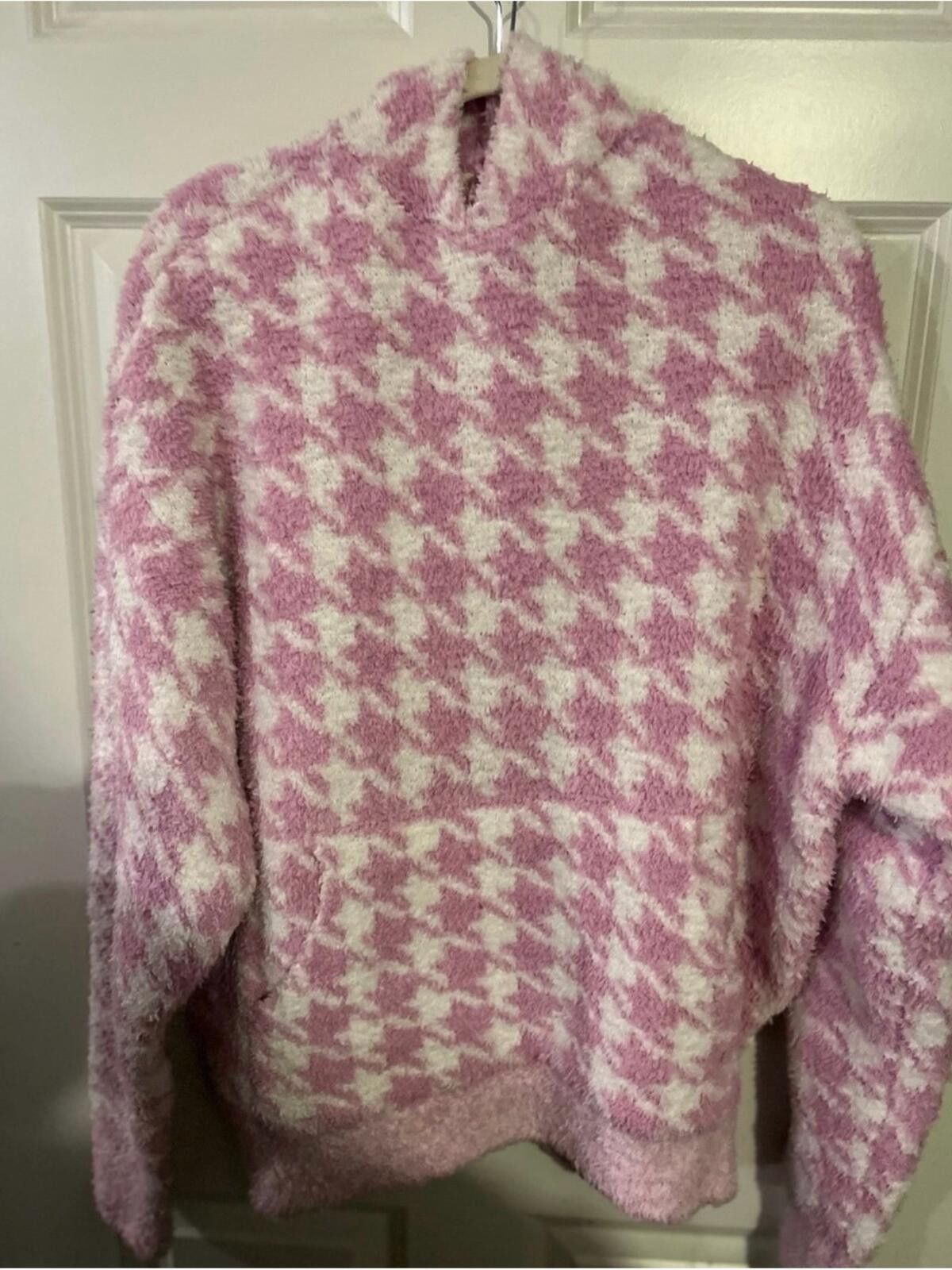 Swims SKIMS Cozy Pink & White Houndstooth Sweater Size M / US 6-8 / IT 42-44 - 1 Thumbnail