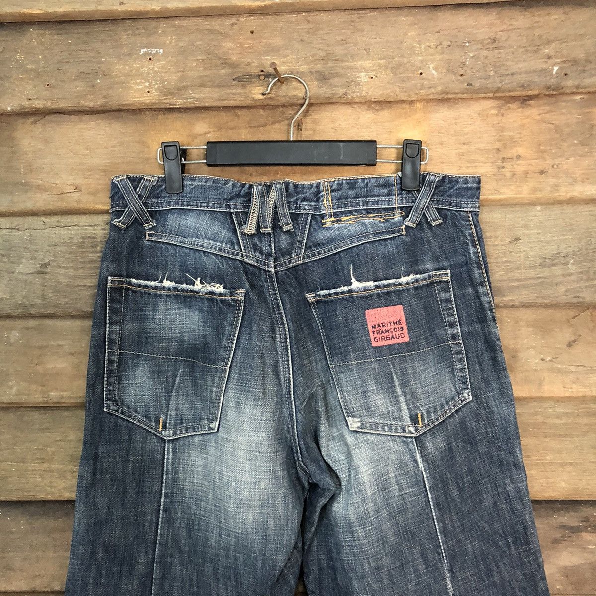 Marithe + Francois Girbaud DL Marithe Francois Girbaund faded Black Denim Pants #7317 Size US 31 - 15 Thumbnail