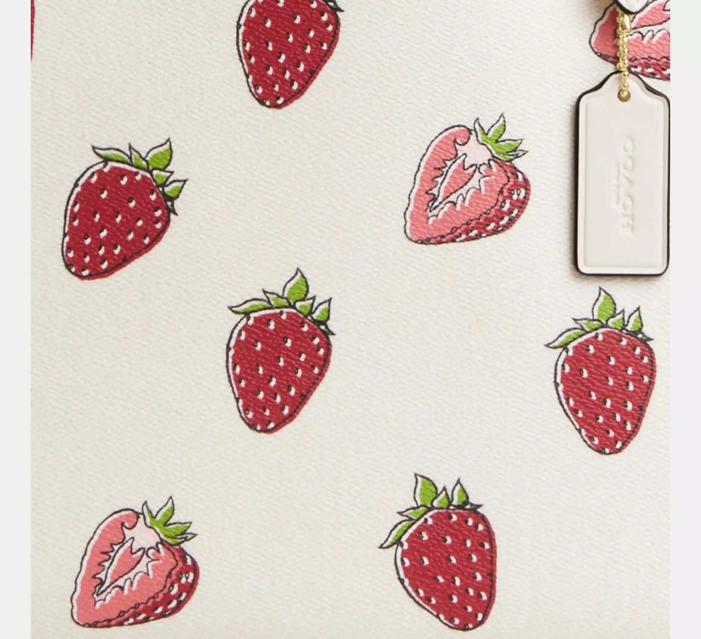 Coach NWT Coach Mollie Tote Bag With Strawberry Print CAQ65 Size ONE SIZE - 10 Thumbnail