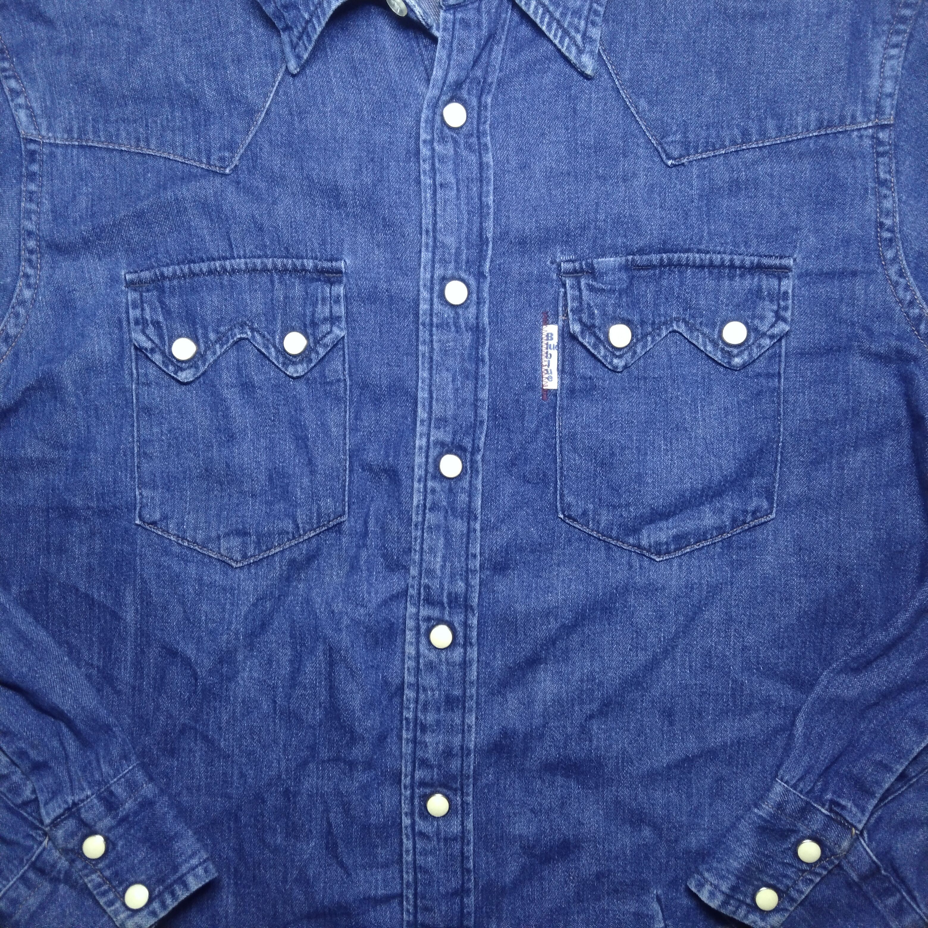 Blue Blue Japan × HRMTG × Vintage Vintage Blue Blue Japan Pearl Snap Button Size US M / EU 48-50 / 2 - 9 Thumbnail