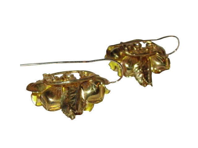 Designer Alberto Juan Yellow Enamel Flower Dangle Earrings Size ONE SIZE - 3 Thumbnail