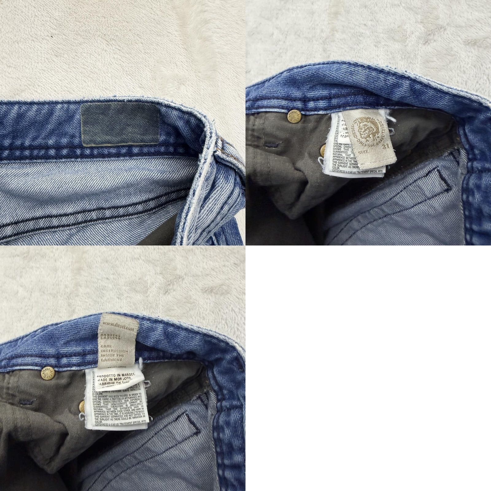 Diesel Diesel Jeans Pants Mens 32x30 Blue Medium Wash Distressed Straight Leg Denim Jeans Size US 31 - 10 Thumbnail