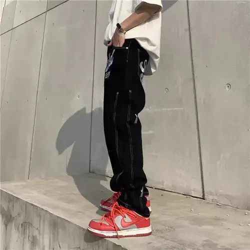VIBE High street vintage embroidered hip-hop baggy jeans Size US 32 / EU 48 - 4 Thumbnail