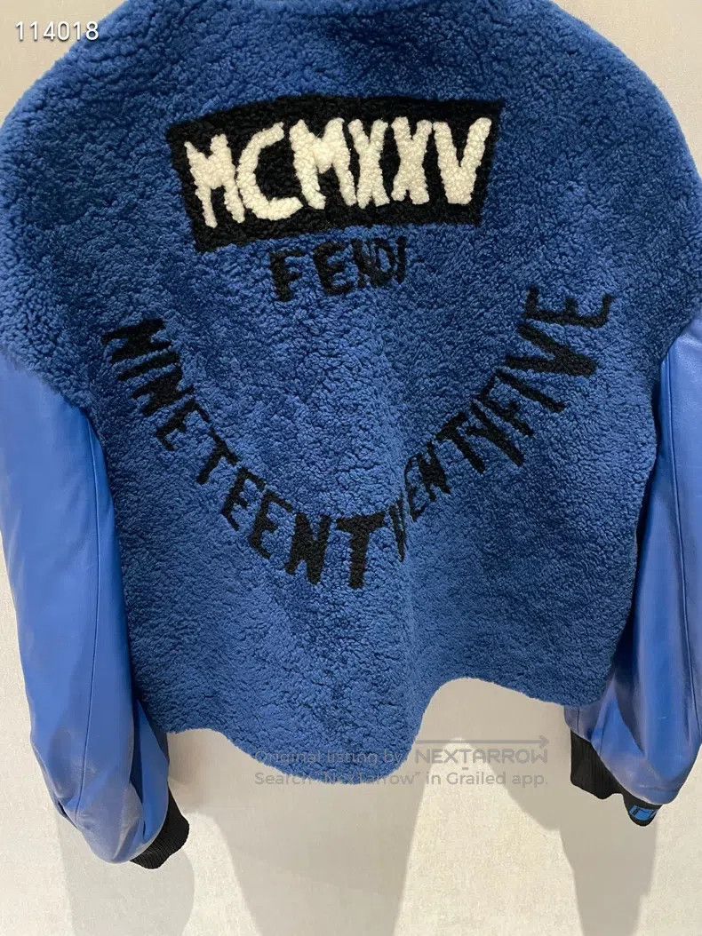 Fendi Fendi Colorful letter fur and leather integrated jacket co Size XS / US 0-2 / IT 36-38 - 8 Thumbnail