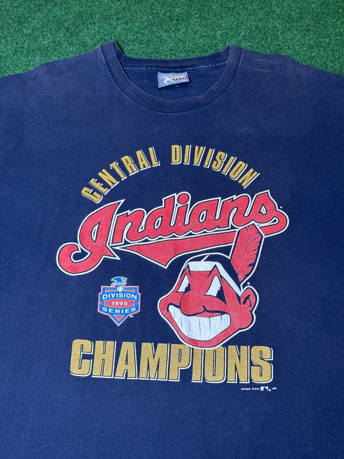 MLB × Starter × Vintage Vintage 90s Cleveland Indians 1994 Chief Wahoo T Shirt Size US XXL / EU 58 / 5 - 2 Thumbnail