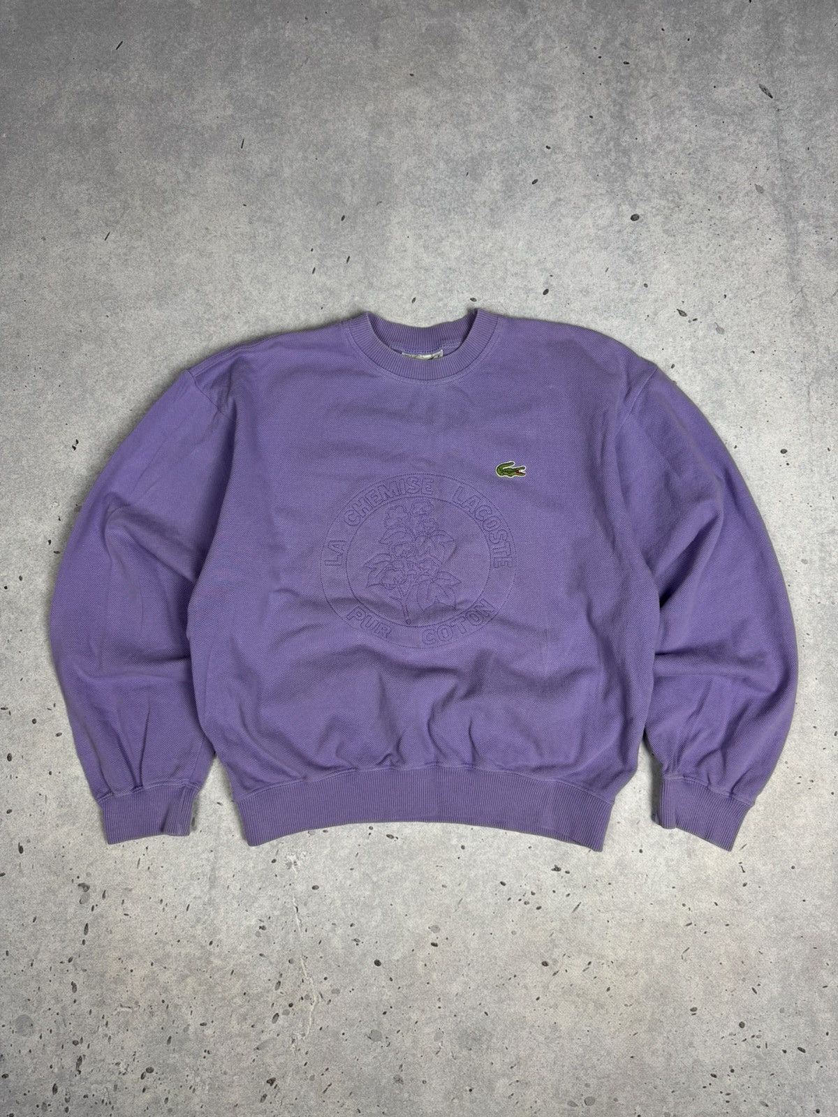 Lacoste Vintage 90s Chemise Lacoste Baggy Sweatshirt Preppy Size US S / EU 44-46 / 1 - 1 Thumbnail