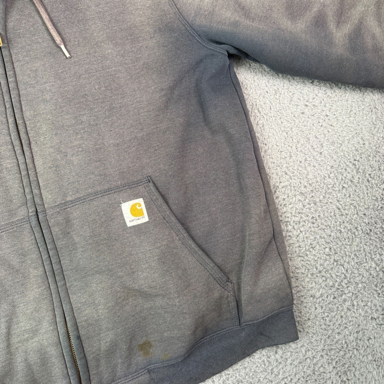 Carhartt Vintage Sun Faded Carhartt Hoodie L Distressed Zip Lined Size US L / EU 52-54 / 3 - 8 Thumbnail