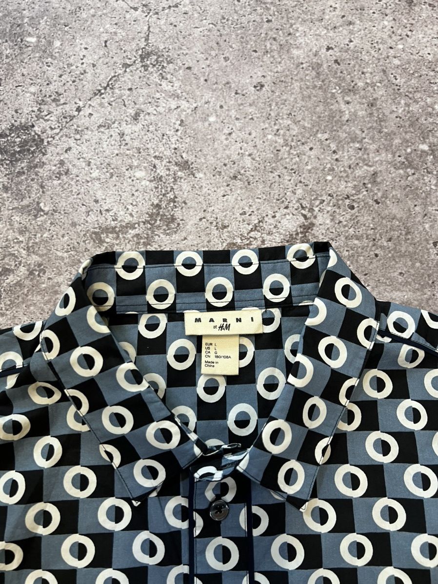 Marni Marni at H&M button up short sleeve Pattern Abstract Shirt Size US L / EU 52-54 / 3 - 3 Thumbnail