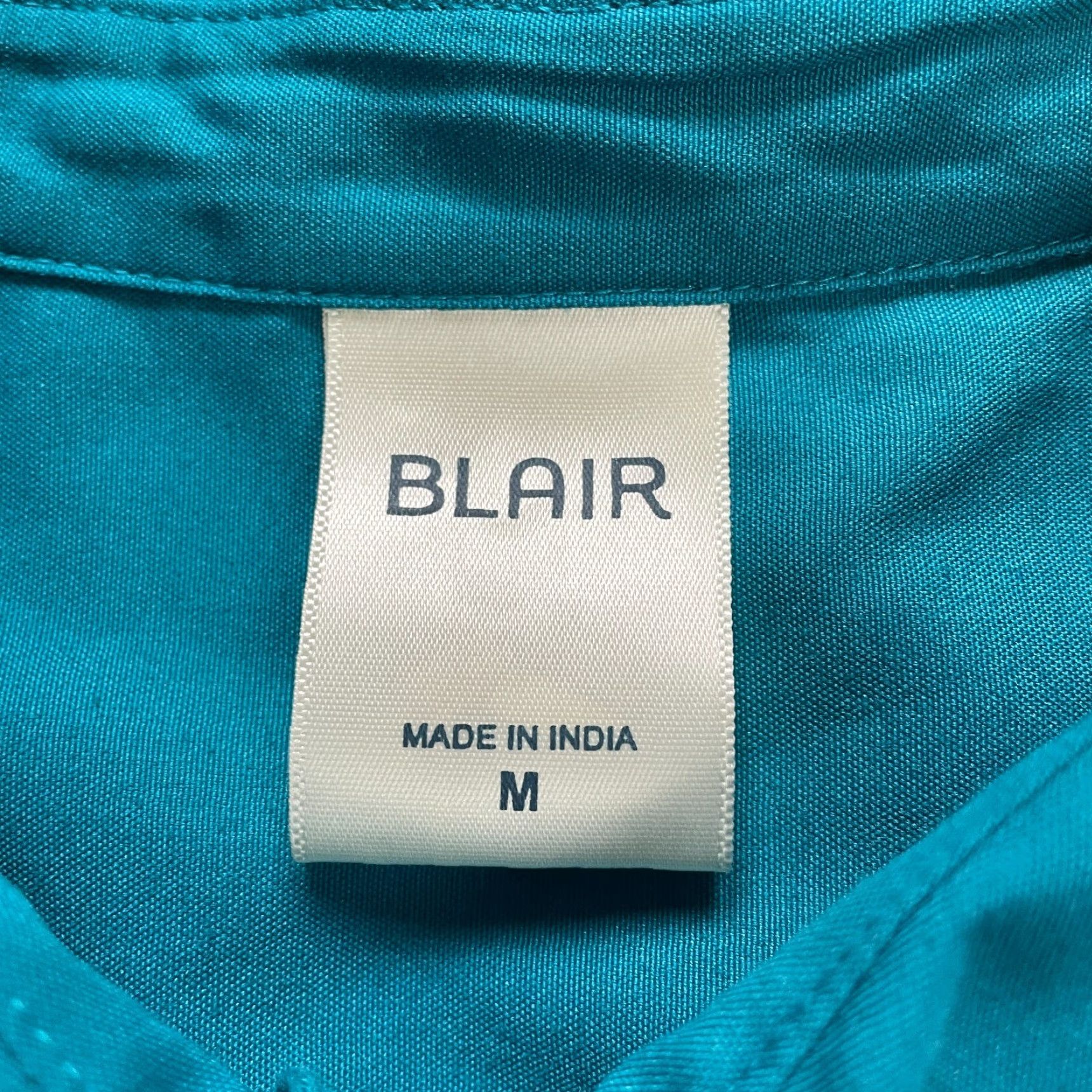 Blair Blair Button Up Dress Shirt Womens Medium Blue Rayon Collared Long Sleeves Work Size M / US 6-8 / IT 42-44 - 4 Thumbnail