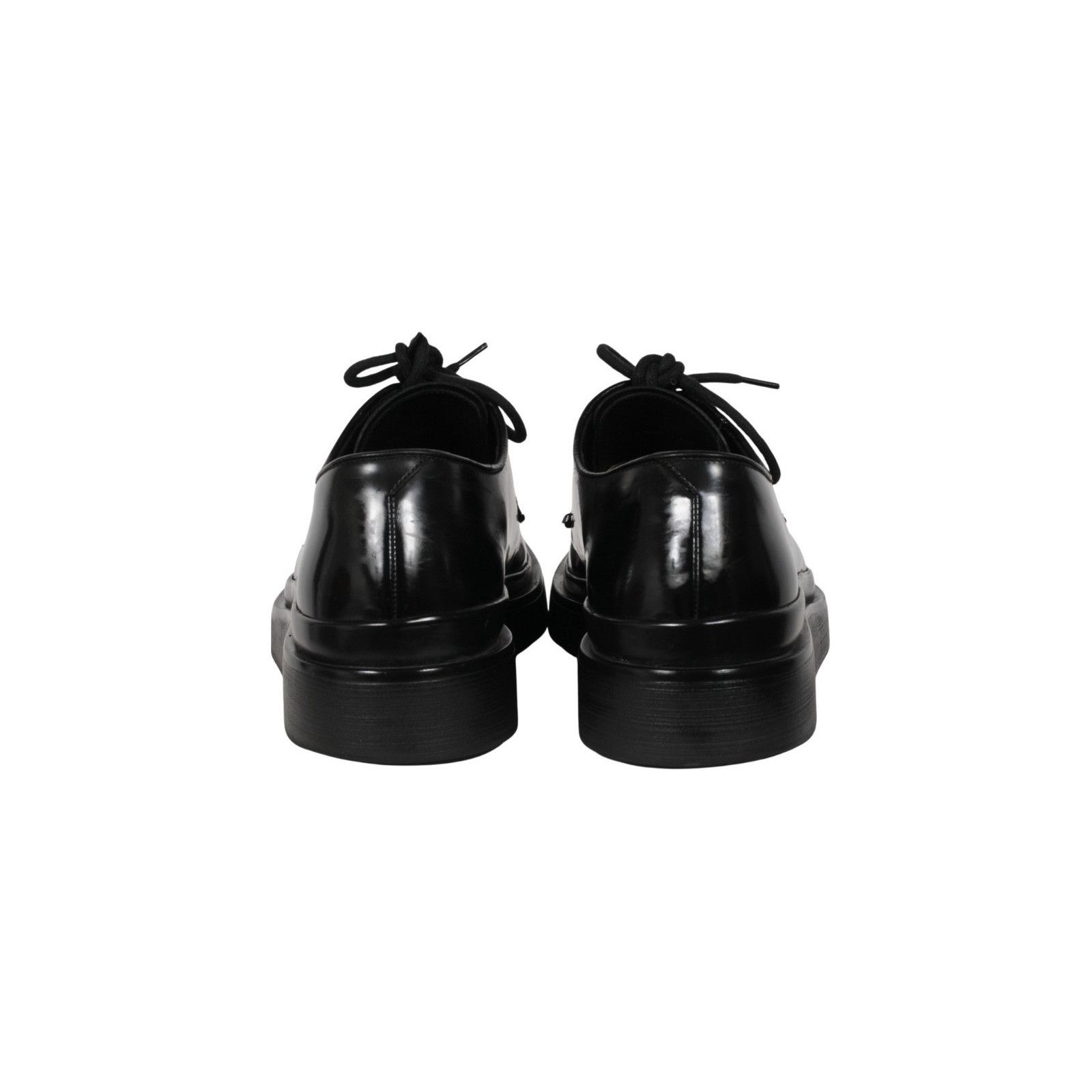 Prada Black Leather Oxford Chunky Derby - 02631 Size US 10.5 / EU 43-44 - 9 Thumbnail