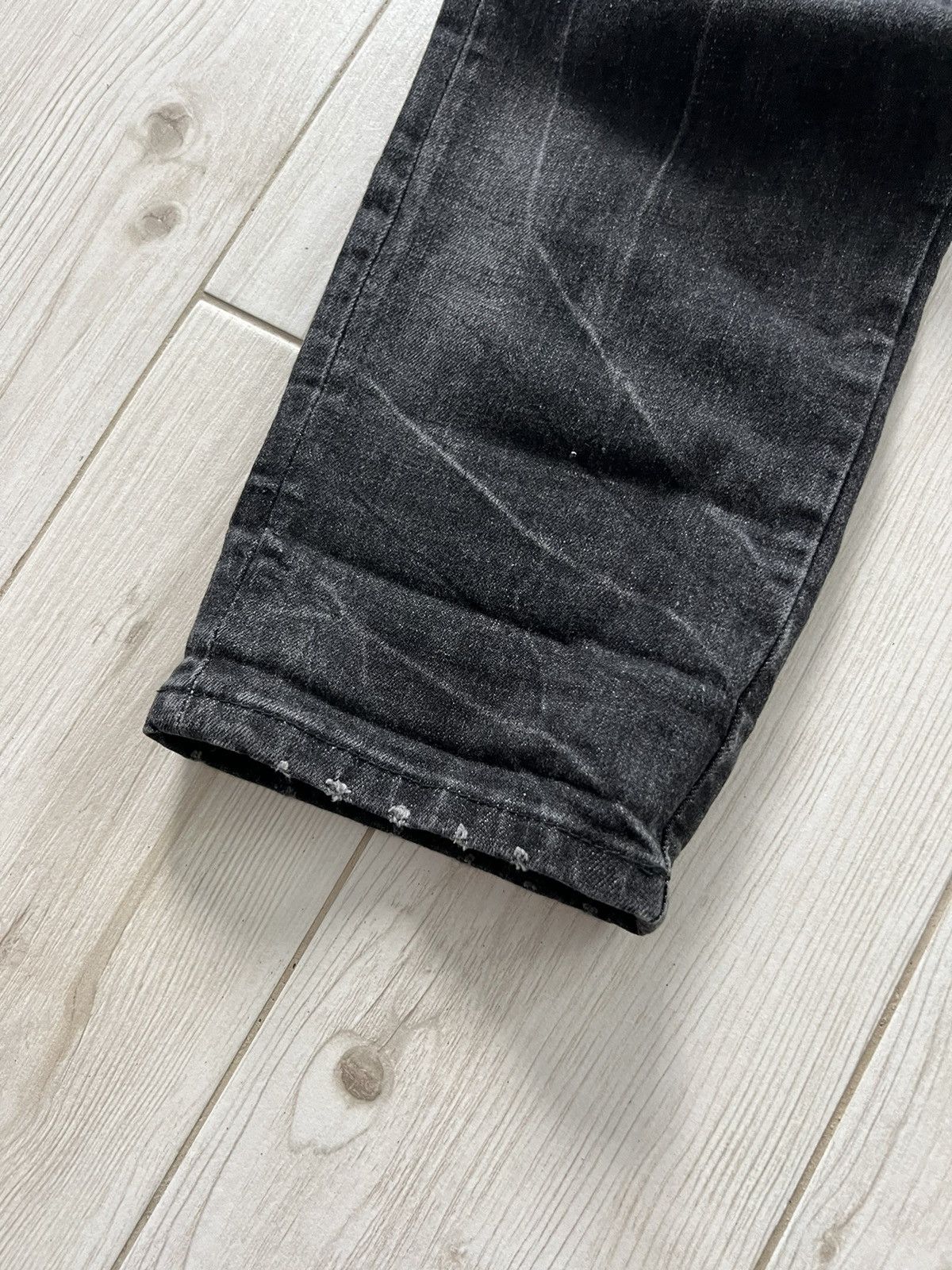 Dsquared2 DSQUARED2 Size 52 Black Distressed Denim Button Fly Jeans Size US 36 / EU 52 - 12 Thumbnail