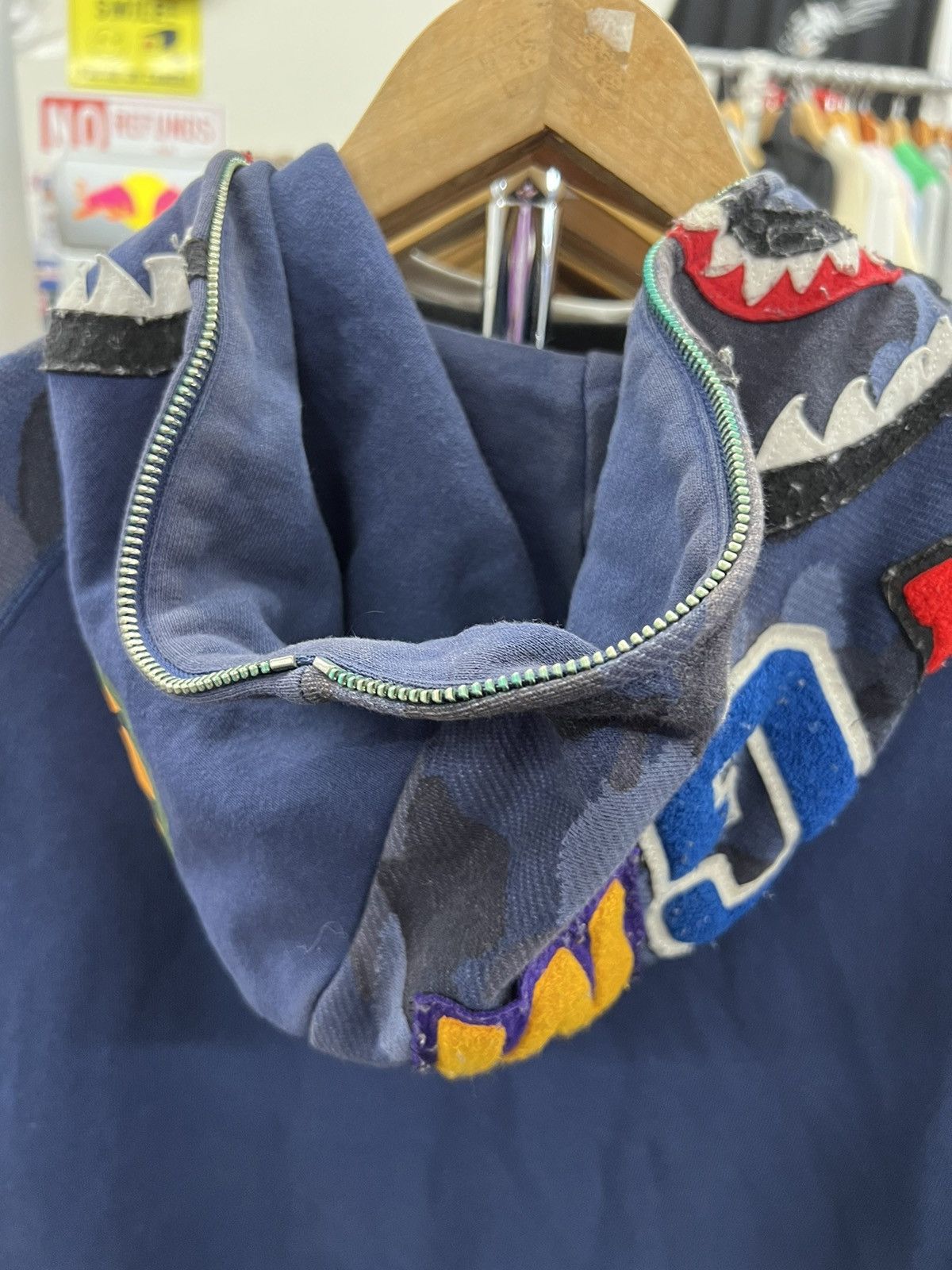 Color Camo Jacquard Shark Full Zip Hoodie